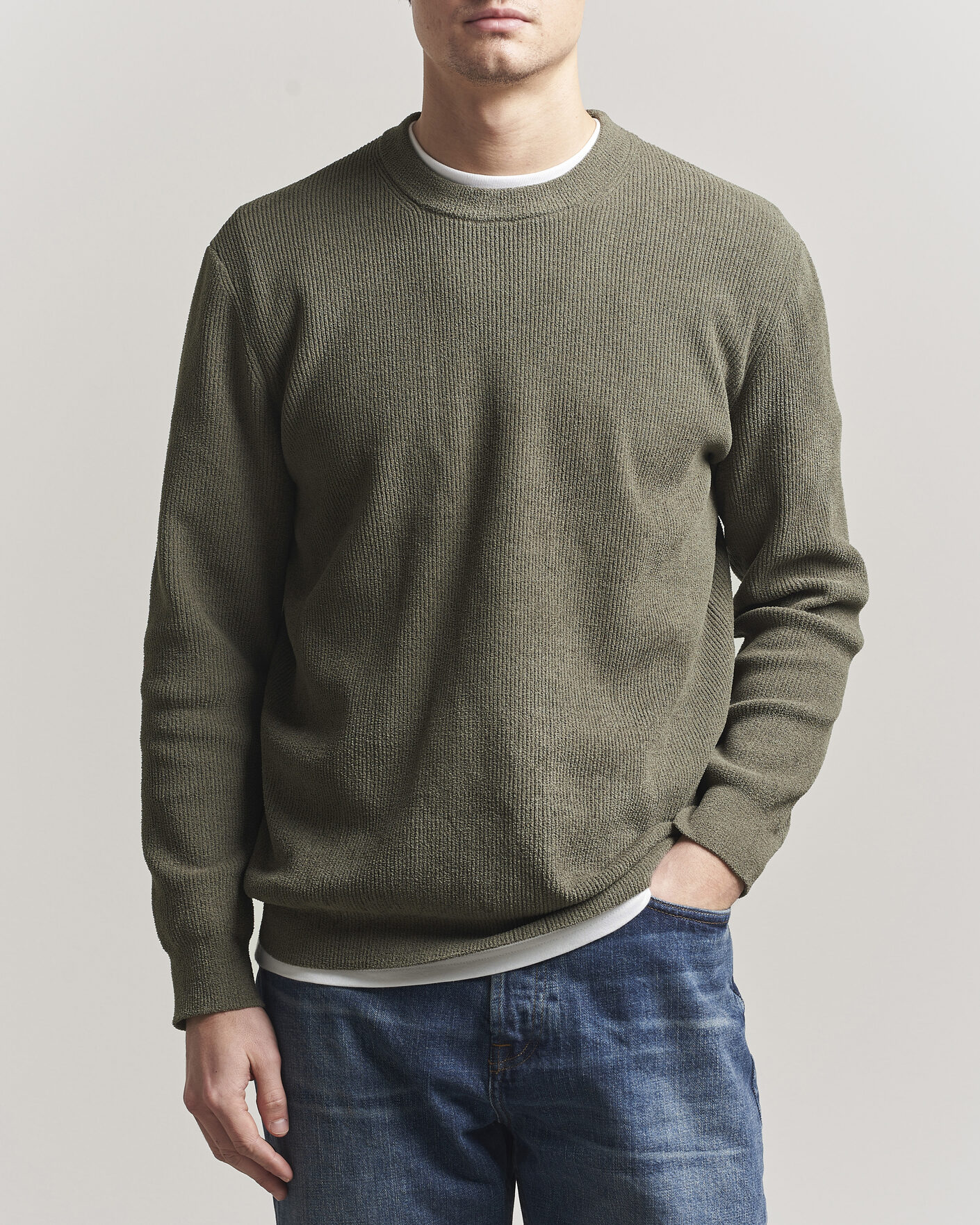 Men | Sweaters & Knitwear | NN07 | Danny Knitted Sweater Capers Green