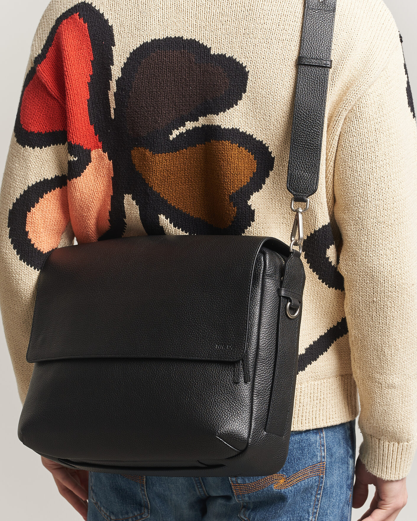 Men | Bags | NN07 | Port Satchel Grained Leather Briefcase Black