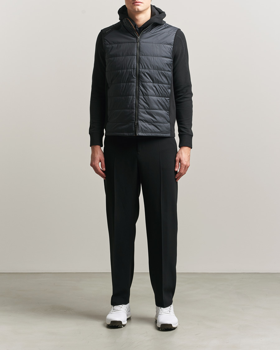 RLX Ralph Lauren Performance Wool Vest Polo Black at CareOfCarl.com