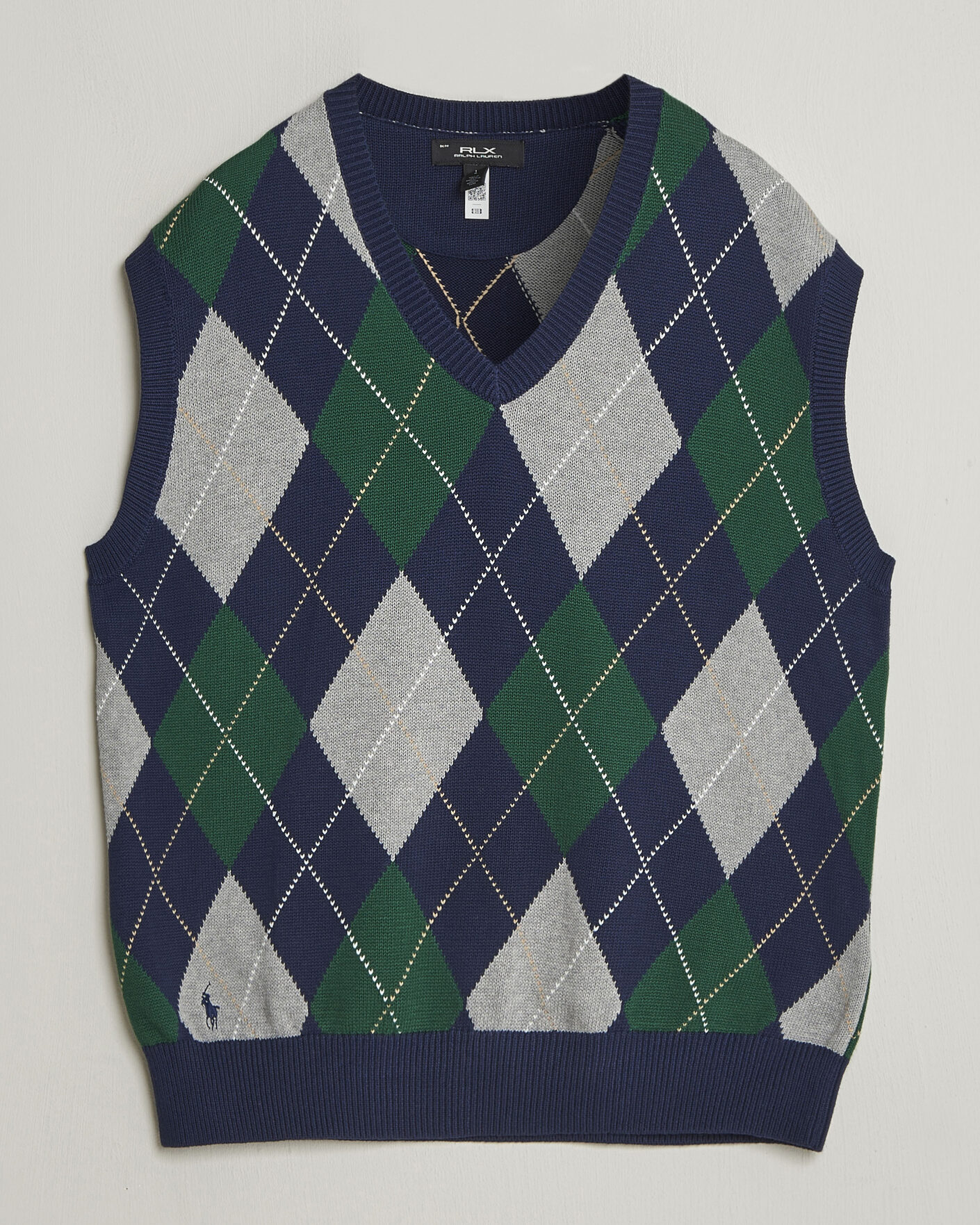 RLX Ralph Lauren Cotton Coolmax Vest Argyle Multi at CareOfCarl.com