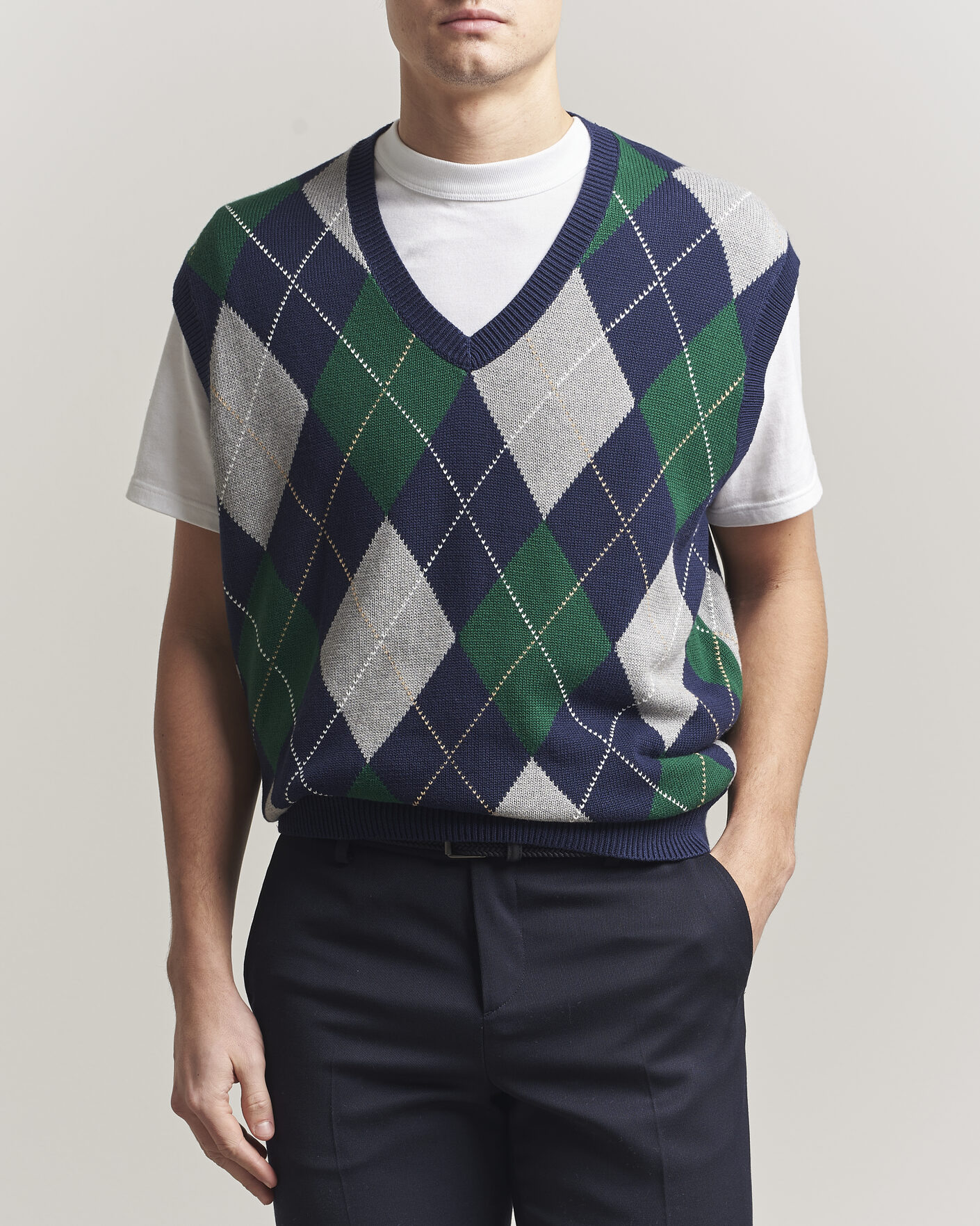 RLX Ralph Lauren Cotton Coolmax Vest Argyle Multi at CareOfCarl.com