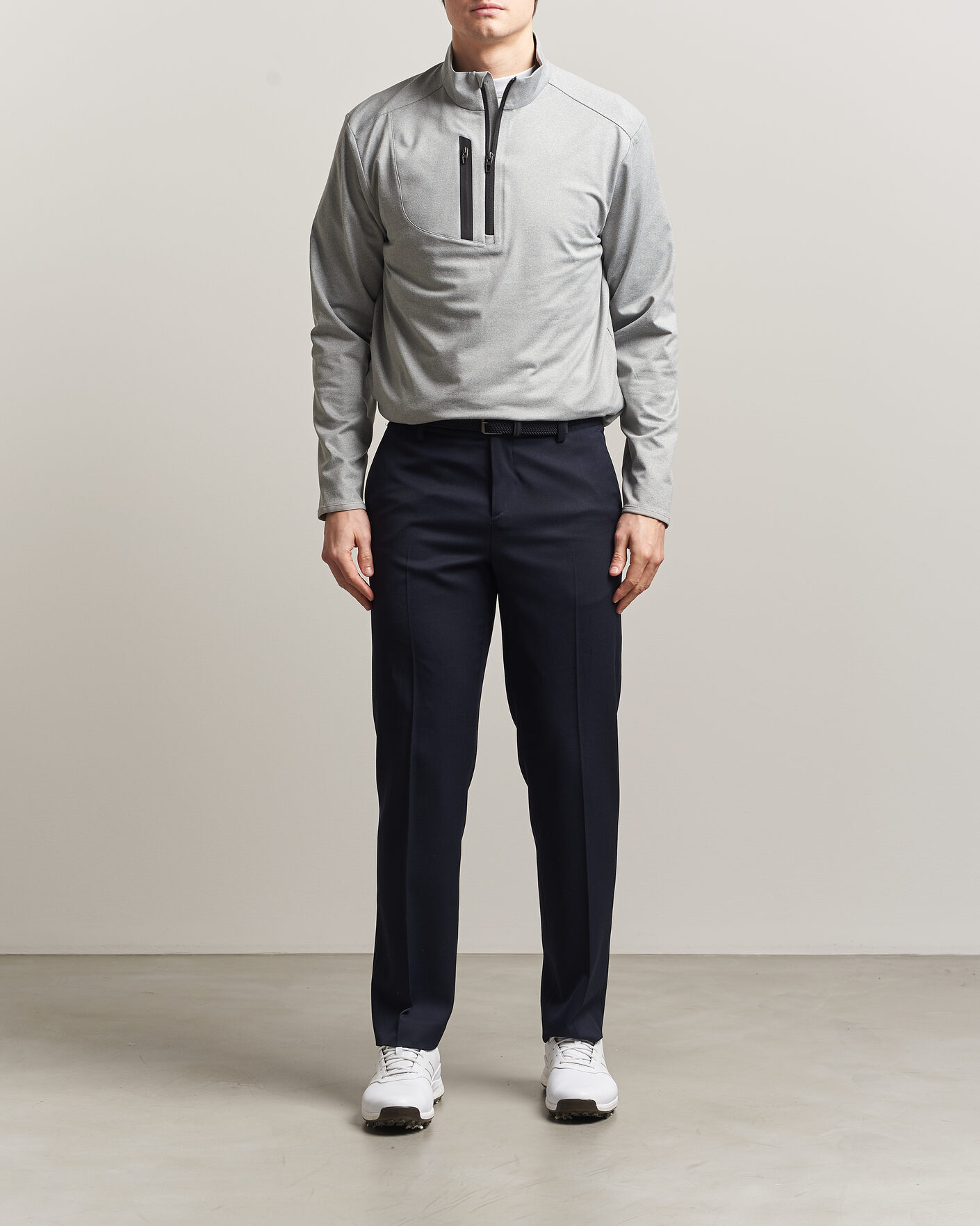 Men | Golf Clothing | RLX Ralph Lauren | Luxury Jersey Half Zip Andover Heather