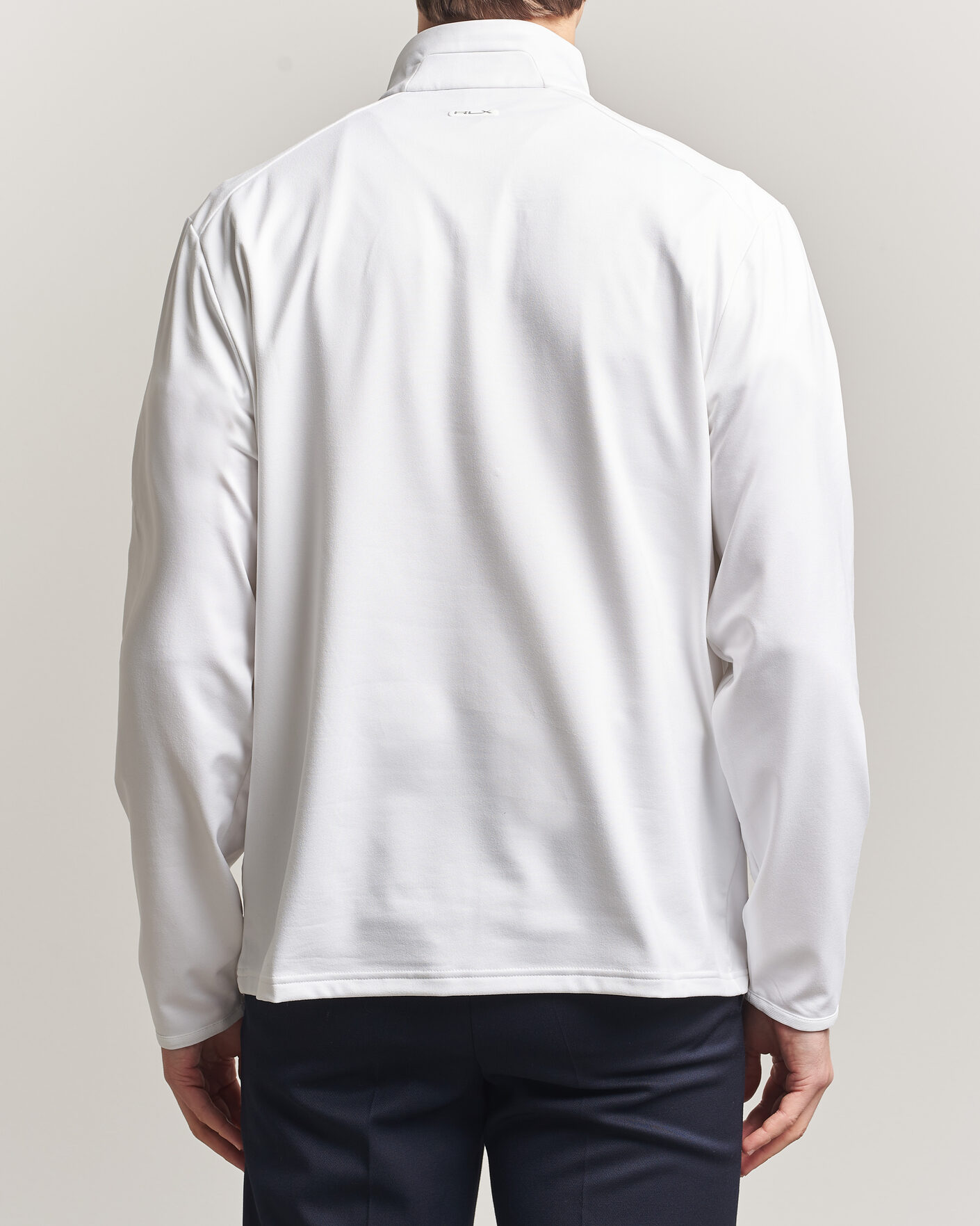 Men | Golf Clothing | RLX Ralph Lauren | Luxury Jersey Half Zip Ceramic White