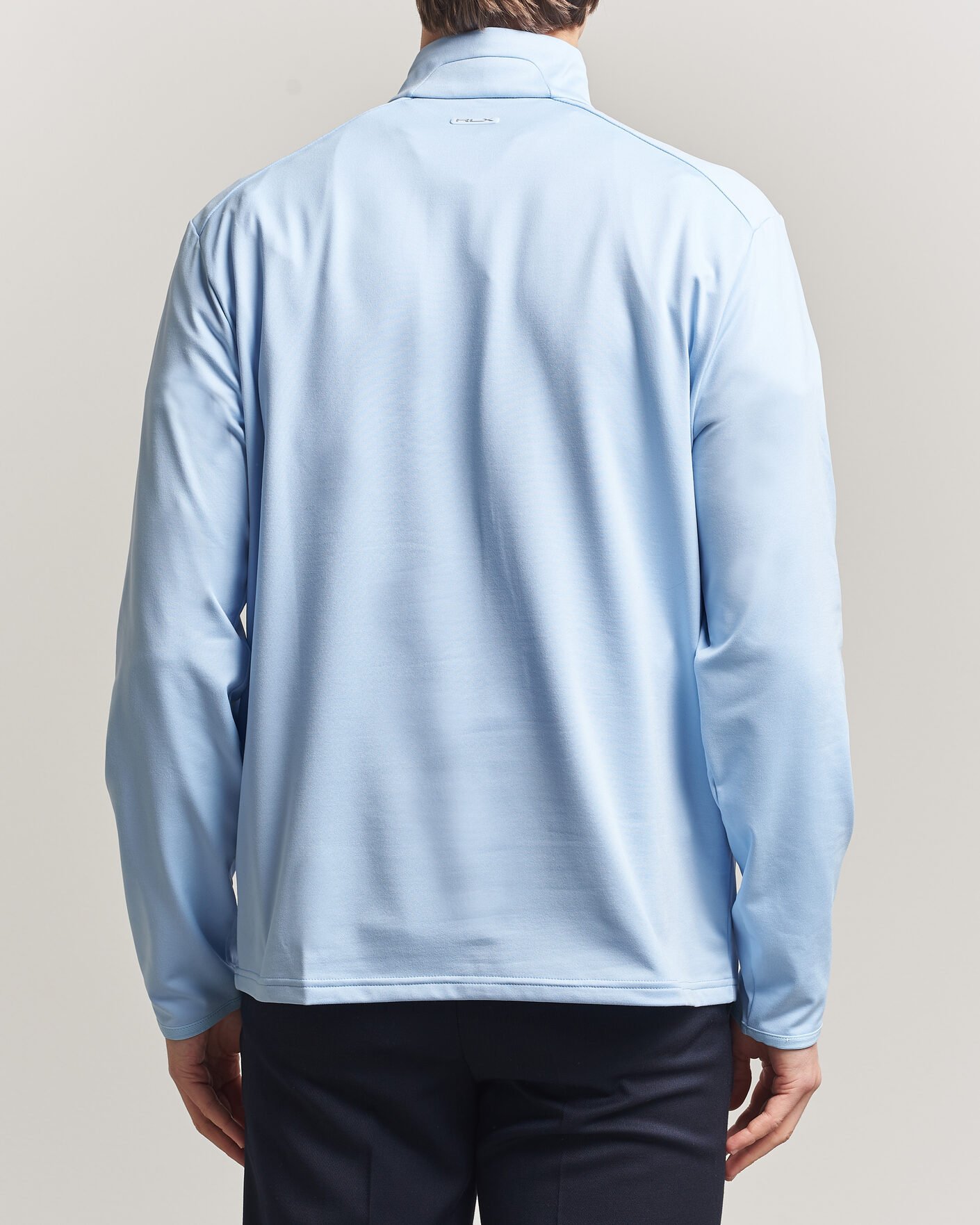 Men | Golf Clothing | RLX Ralph Lauren | Luxury Jersey Half Zip Office Blue
