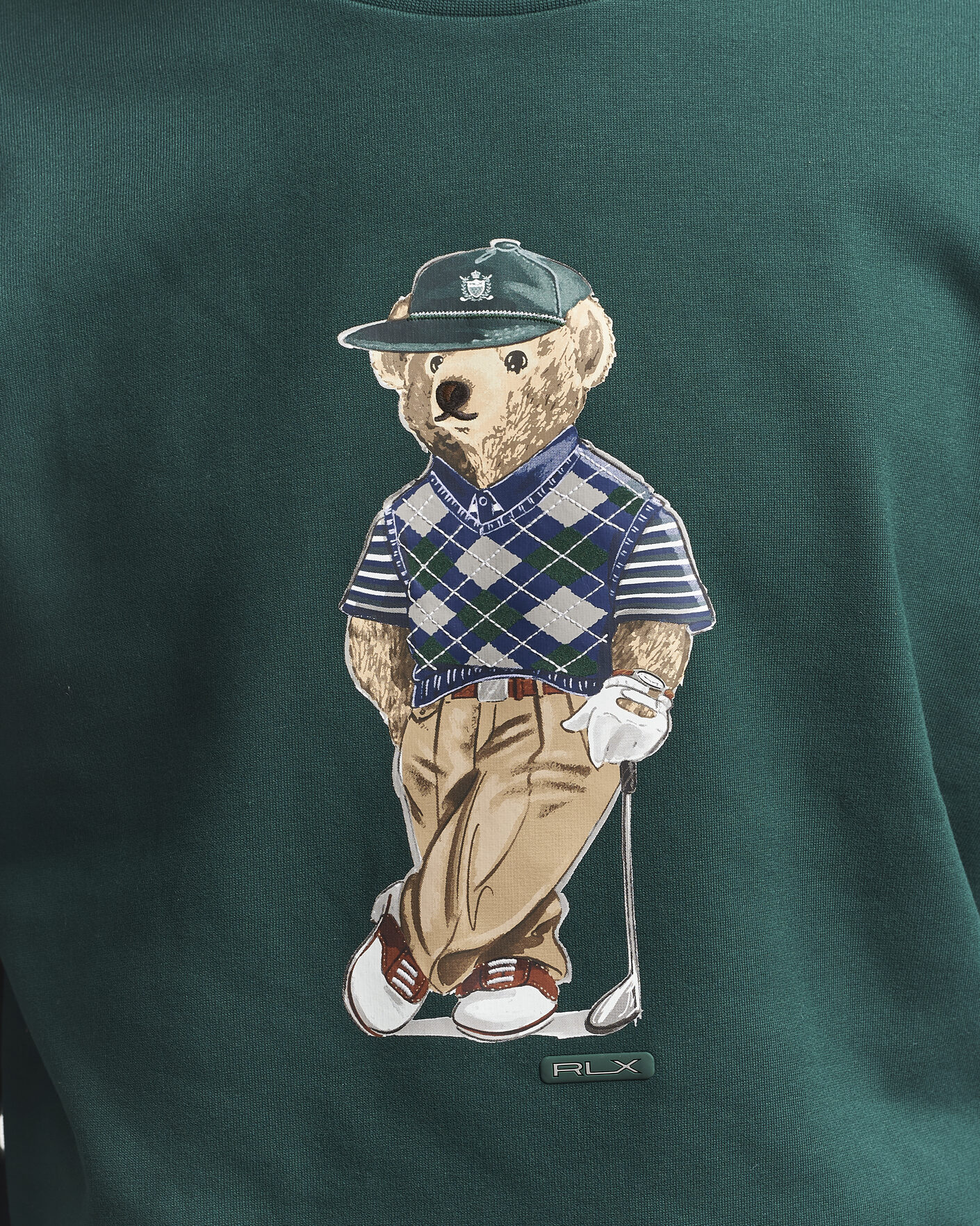 Men | Sweaters & Knitwear | RLX Ralph Lauren | Loopback Terry Bear Sweatshirt Moss Agate
