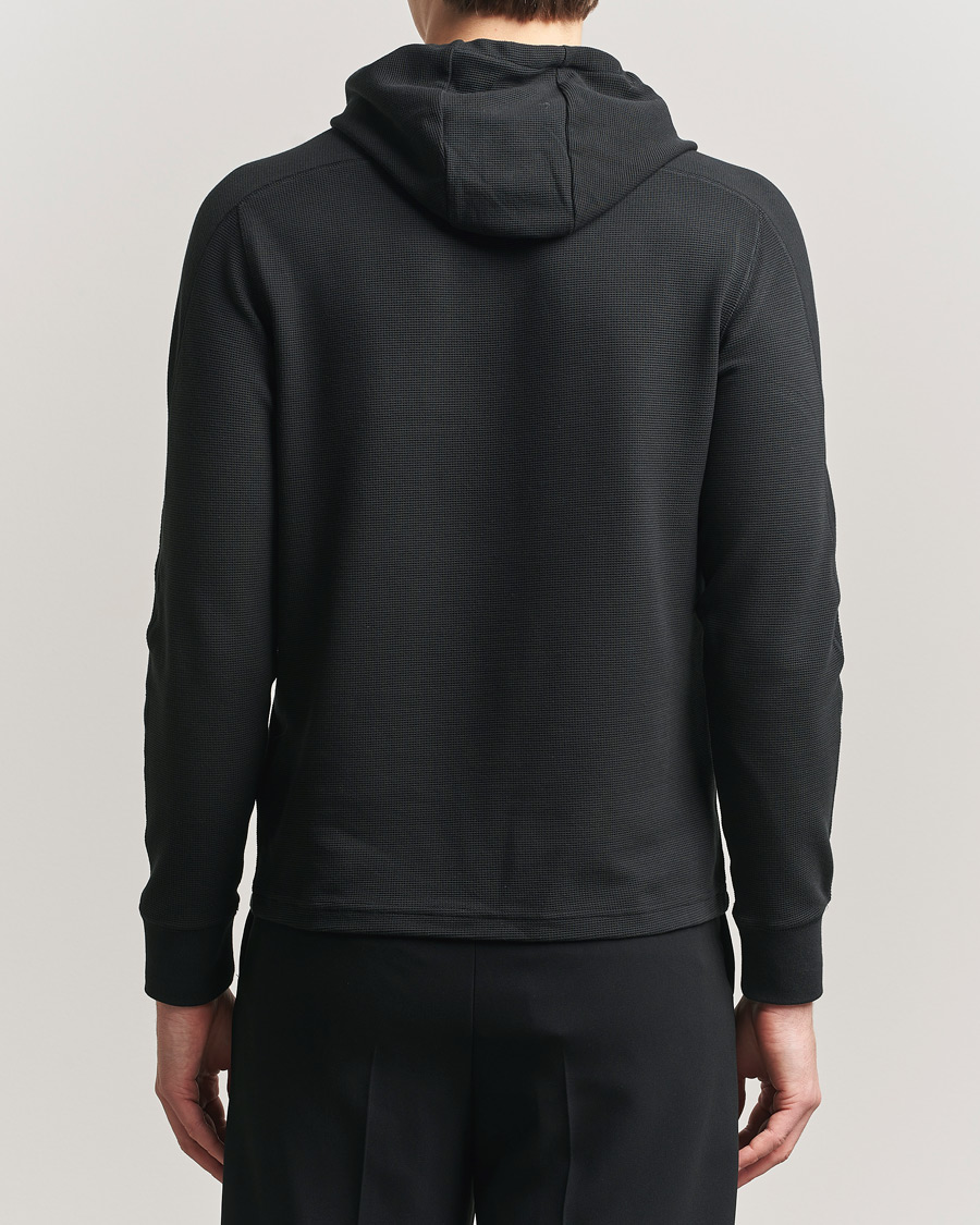 Men | Sweaters & Knitwear | RLX Ralph Lauren | Tech Waffle Hoodie Polo Black