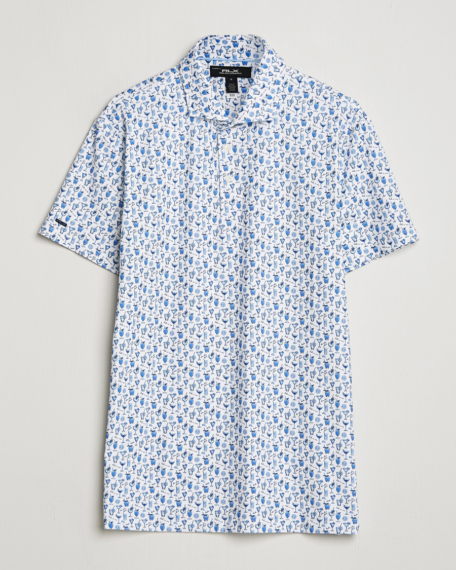 Men | Polo Shirts | RLX Ralph Lauren | Airflow Polo Printed Ceramic White Chin