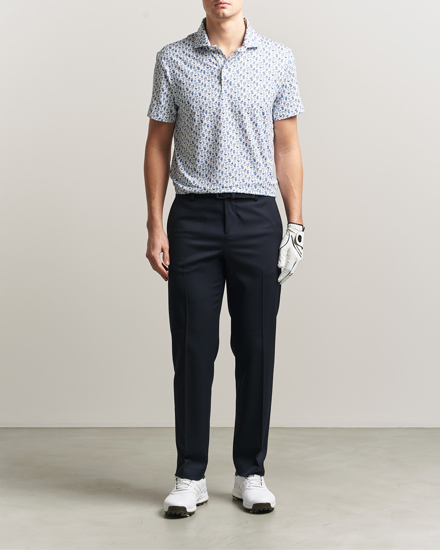 Men | Polo Shirts | RLX Ralph Lauren | Airflow Polo Printed Ceramic White Chin