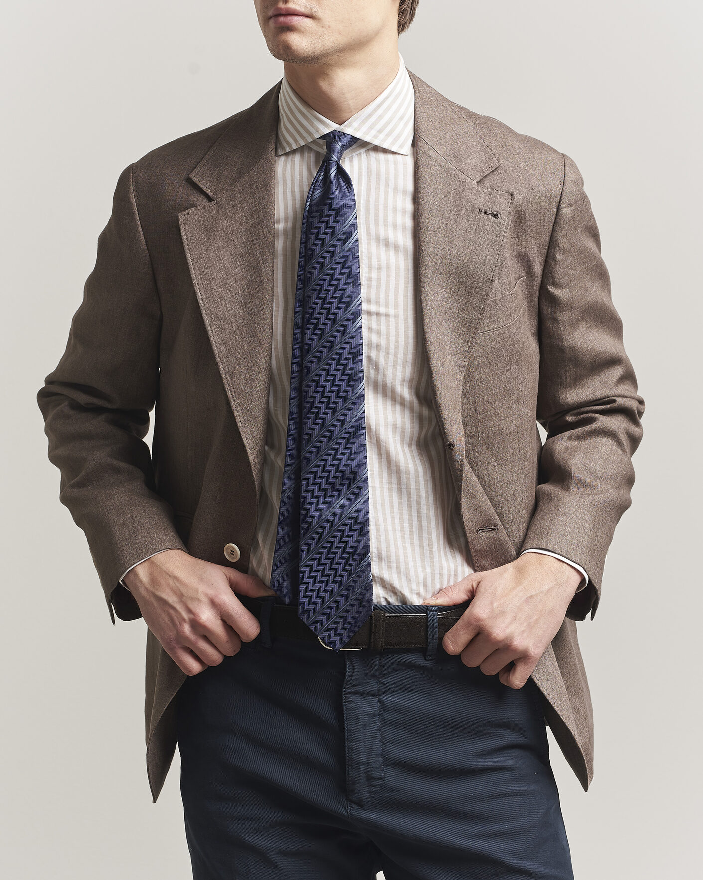 Men | Blazers | Brunello Cucinelli | Linen Blazer Dark Brown
