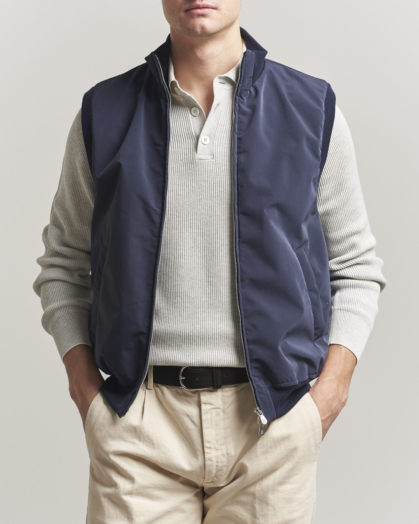 Men | Gilets | Brunello Cucinelli | Nylon Padded Gilet Navy
