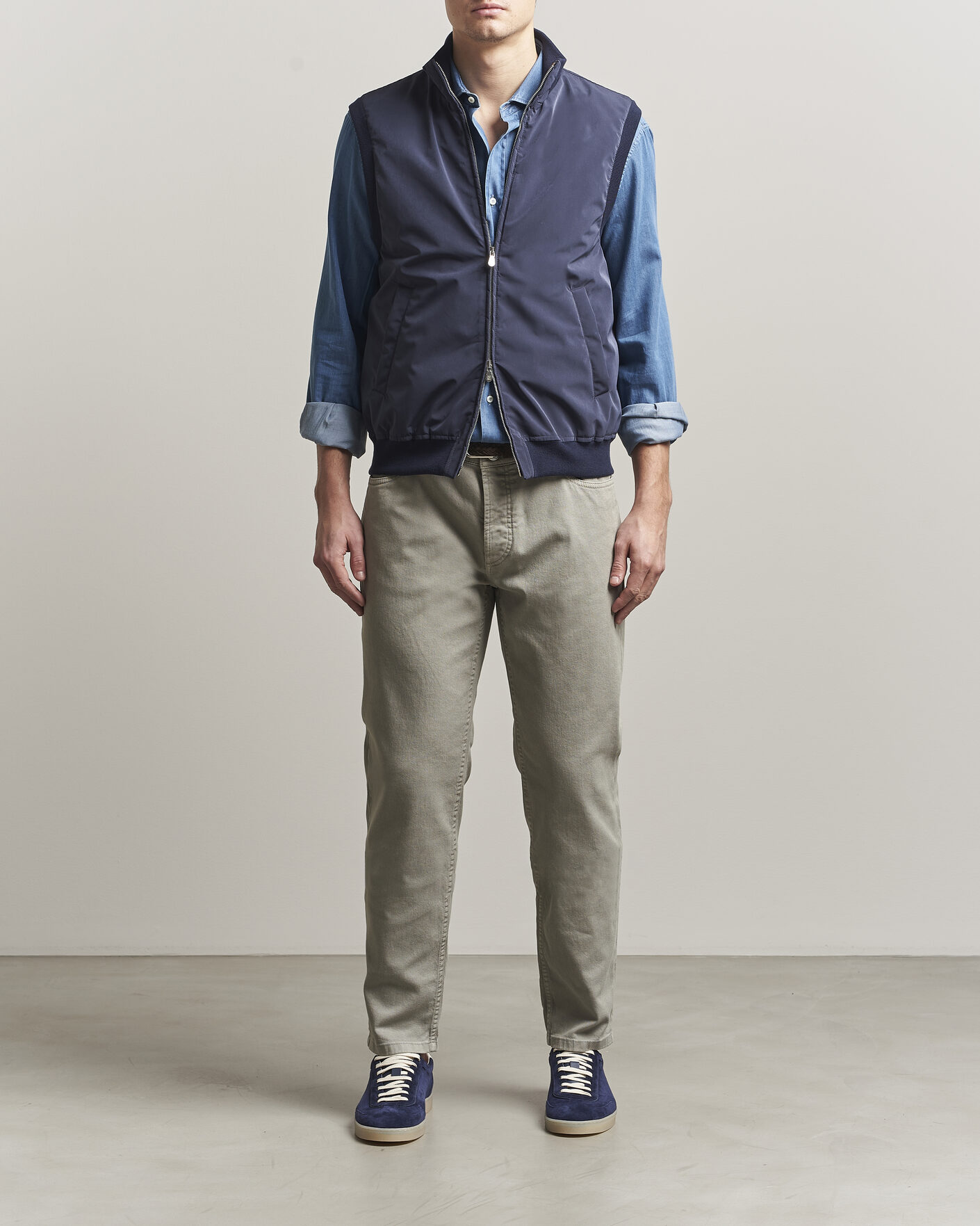 Brunello Cucinelli Traditional Fit Bull Denim Pants Olive at
