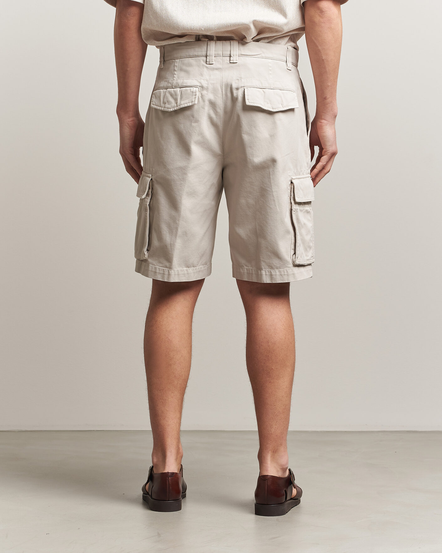 Men | Shorts | Brunello Cucinelli | Cotton Cargo Shorts Light Beige