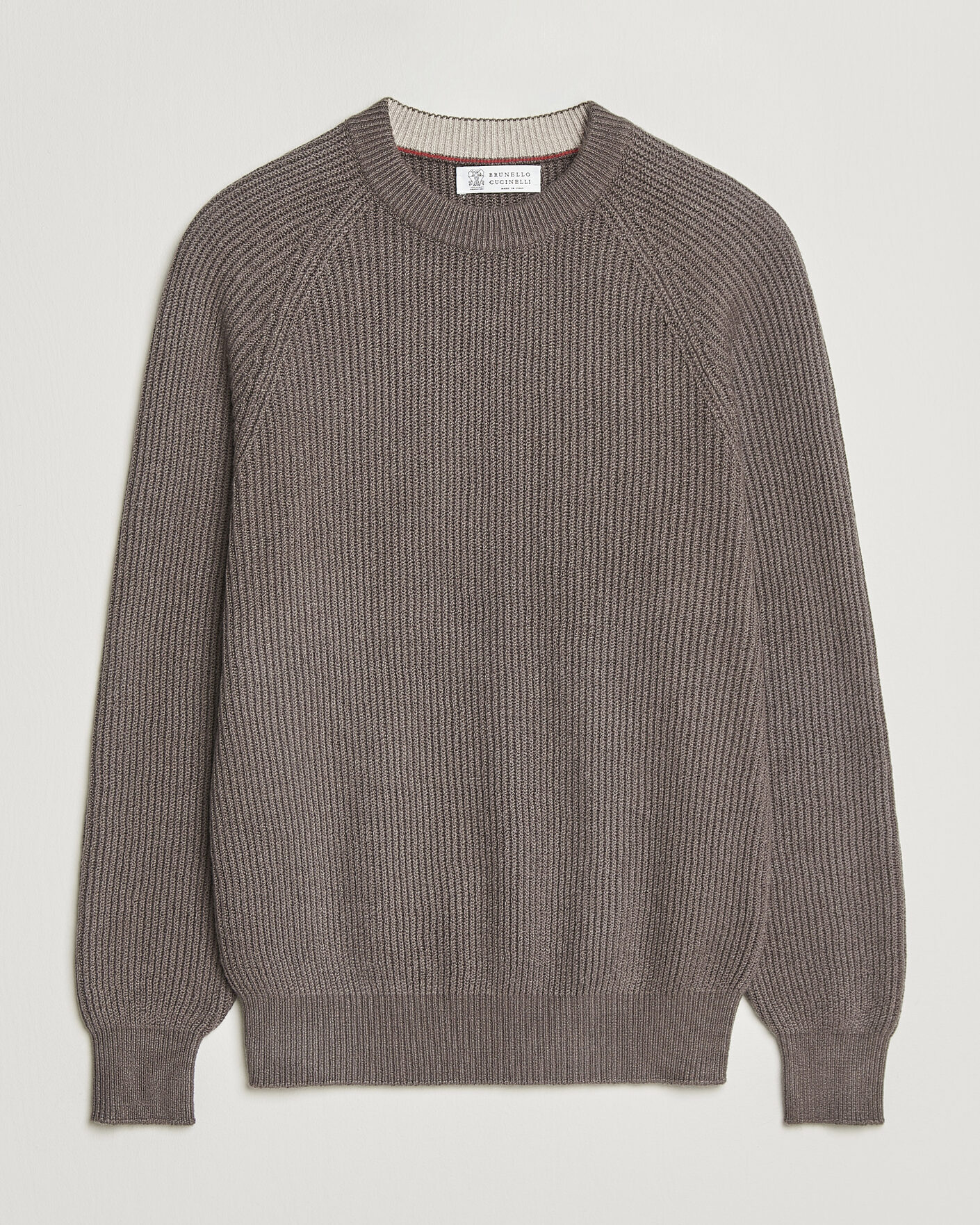 Men | Sweaters & Knitwear | Brunello Cucinelli | Heavy Cotton Rib Sweater Light Brown
