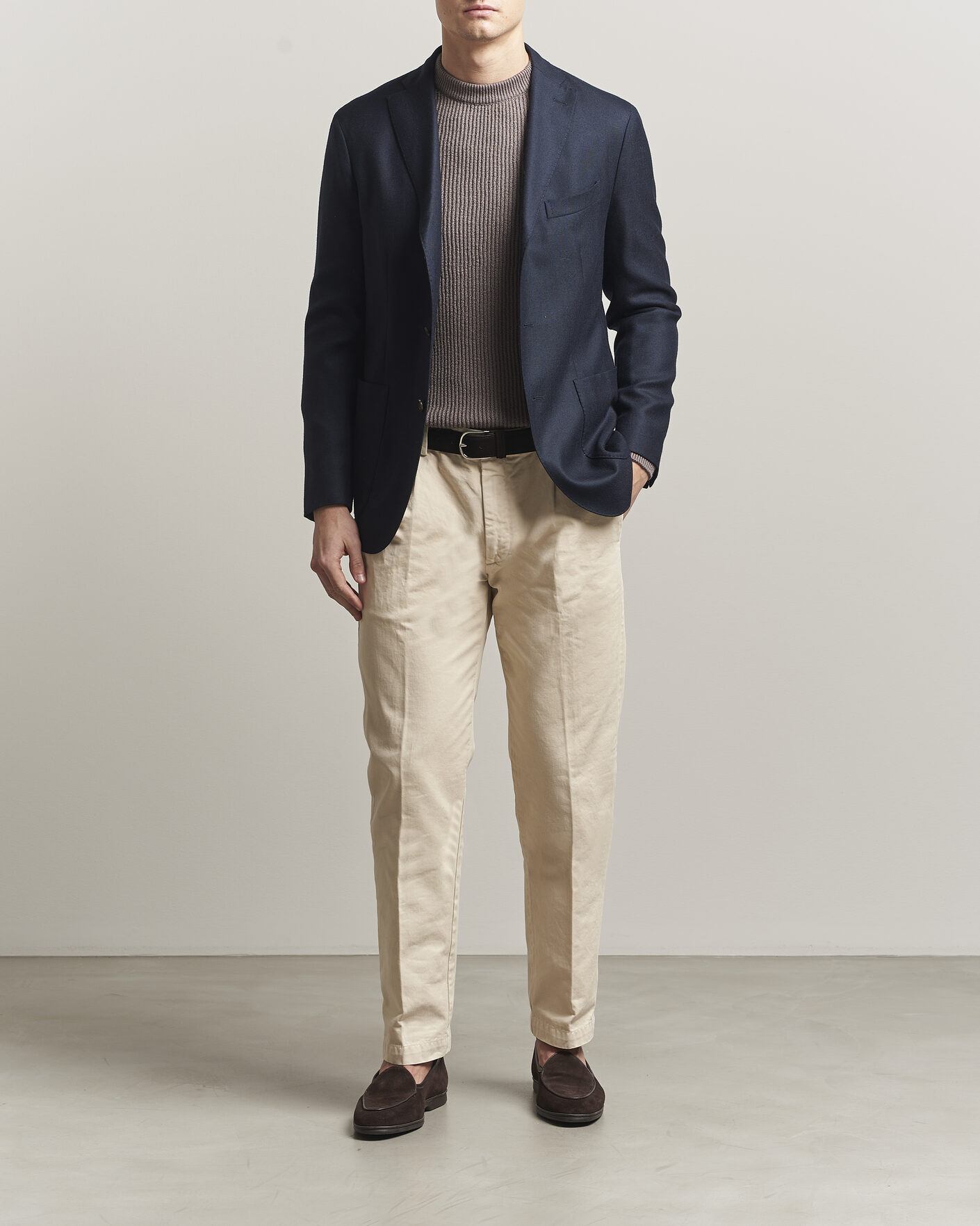 Men | Sweaters & Knitwear | Brunello Cucinelli | Heavy Cotton Rib Sweater Light Brown