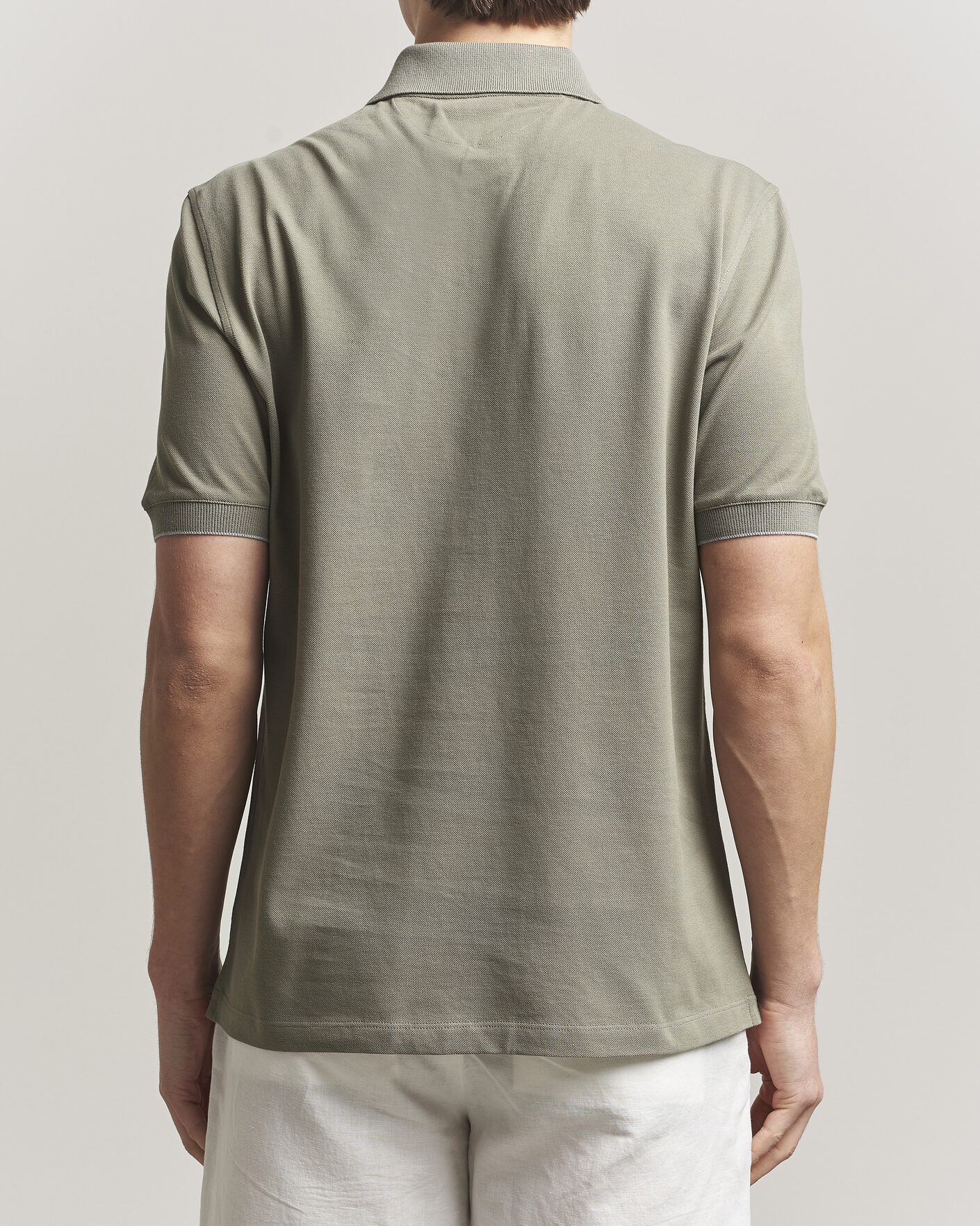 Men | Polo Shirts | Brunello Cucinelli | Short Sleeve Logo Polo Olive