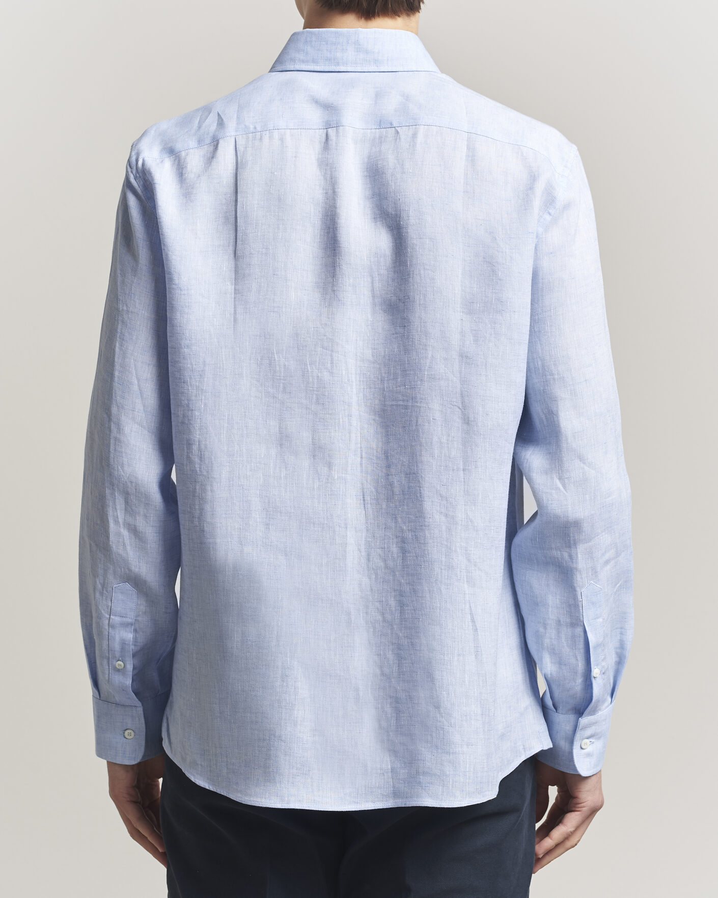 Men | Shirts | Brunello Cucinelli | Easy Fit Linen Shirt Light Blue