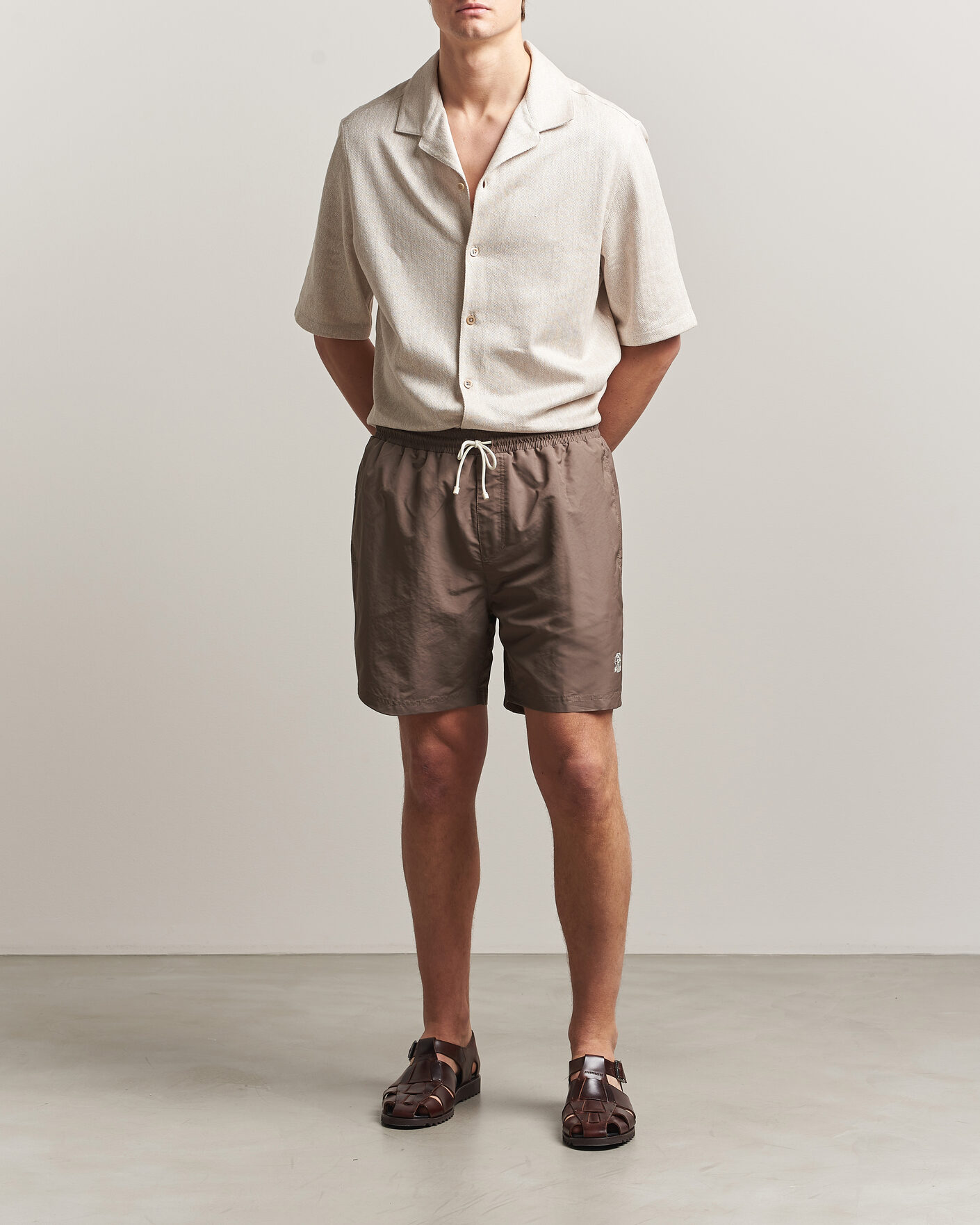 Men | Swimwear | Brunello Cucinelli | Nylon Swim Trunks Brown
