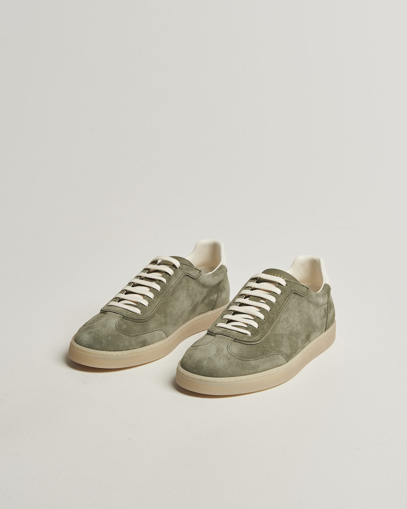 Men | Sneakers | Brunello Cucinelli | Low Top Sneakers Olive Suede