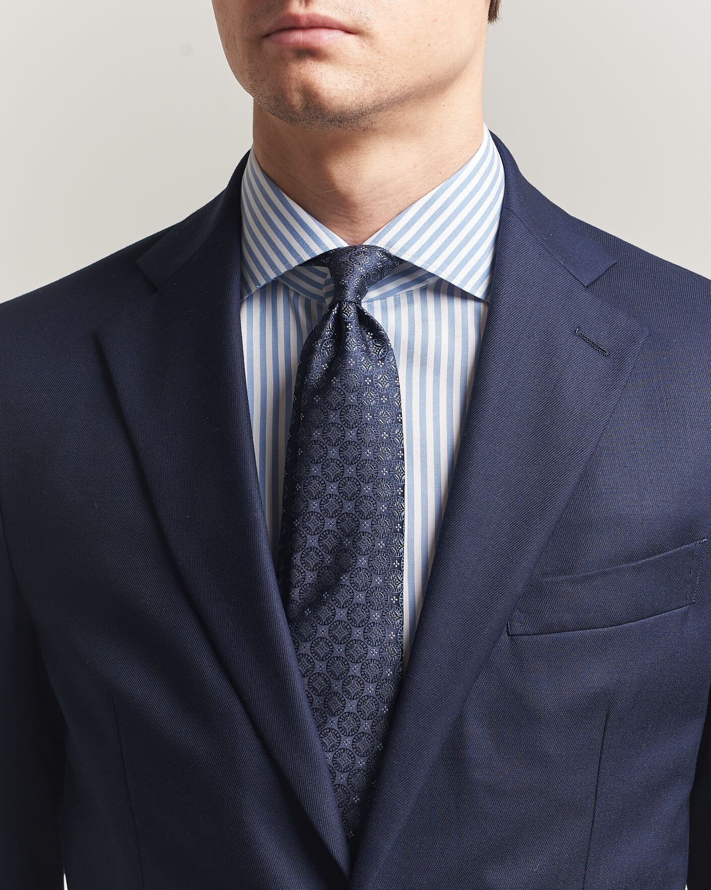 Men | Ties | Brunello Cucinelli | Jacquard Silk Tie Navy