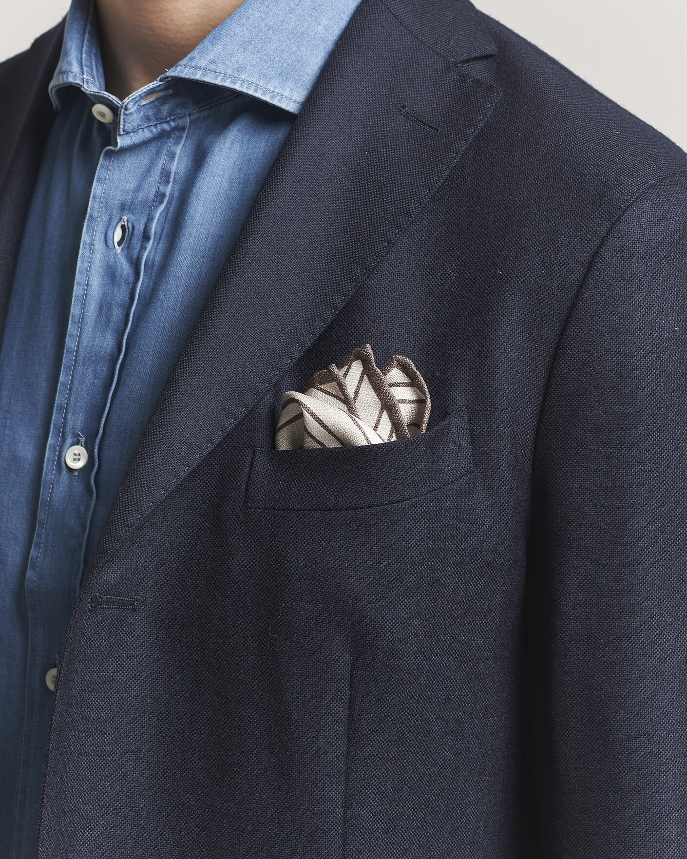 Men | Pocket Squares | Brunello Cucinelli | Striped Pocket Square Brown