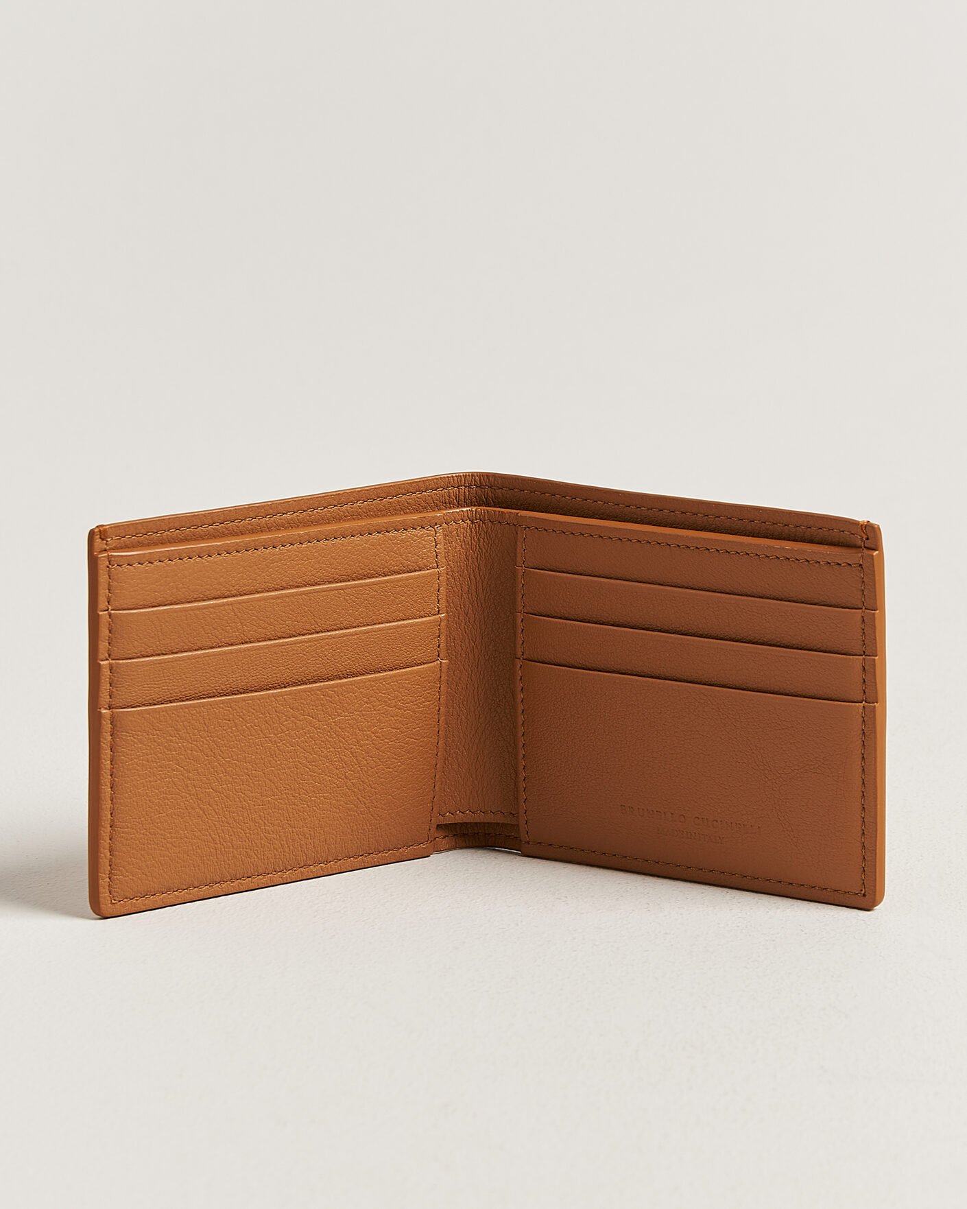 Men | Wallets | Brunello Cucinelli | Nubuck Leather Wallet Cognac