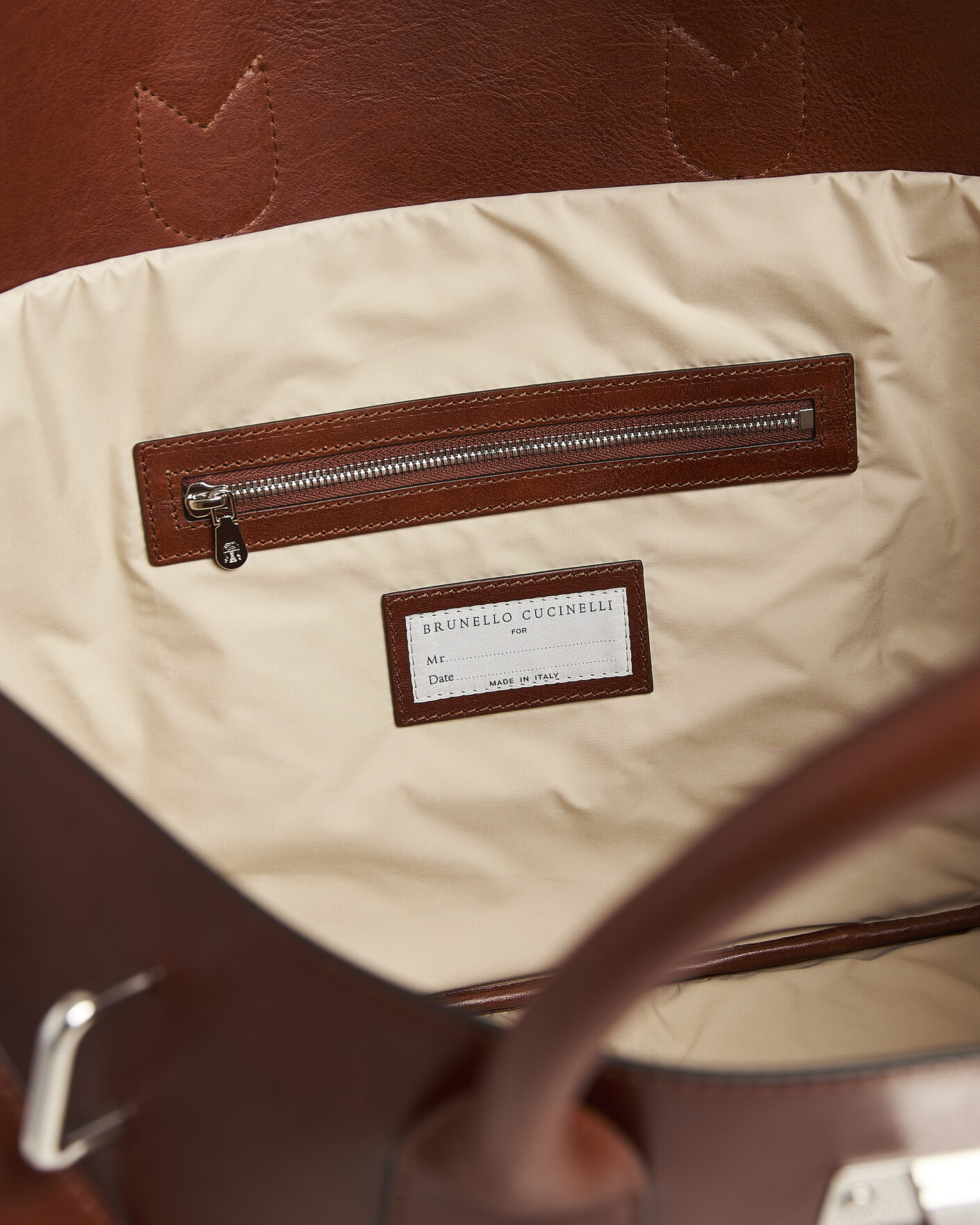Men | Bags | Brunello Cucinelli | Woven Leather Duffle Bag Burnished Calf