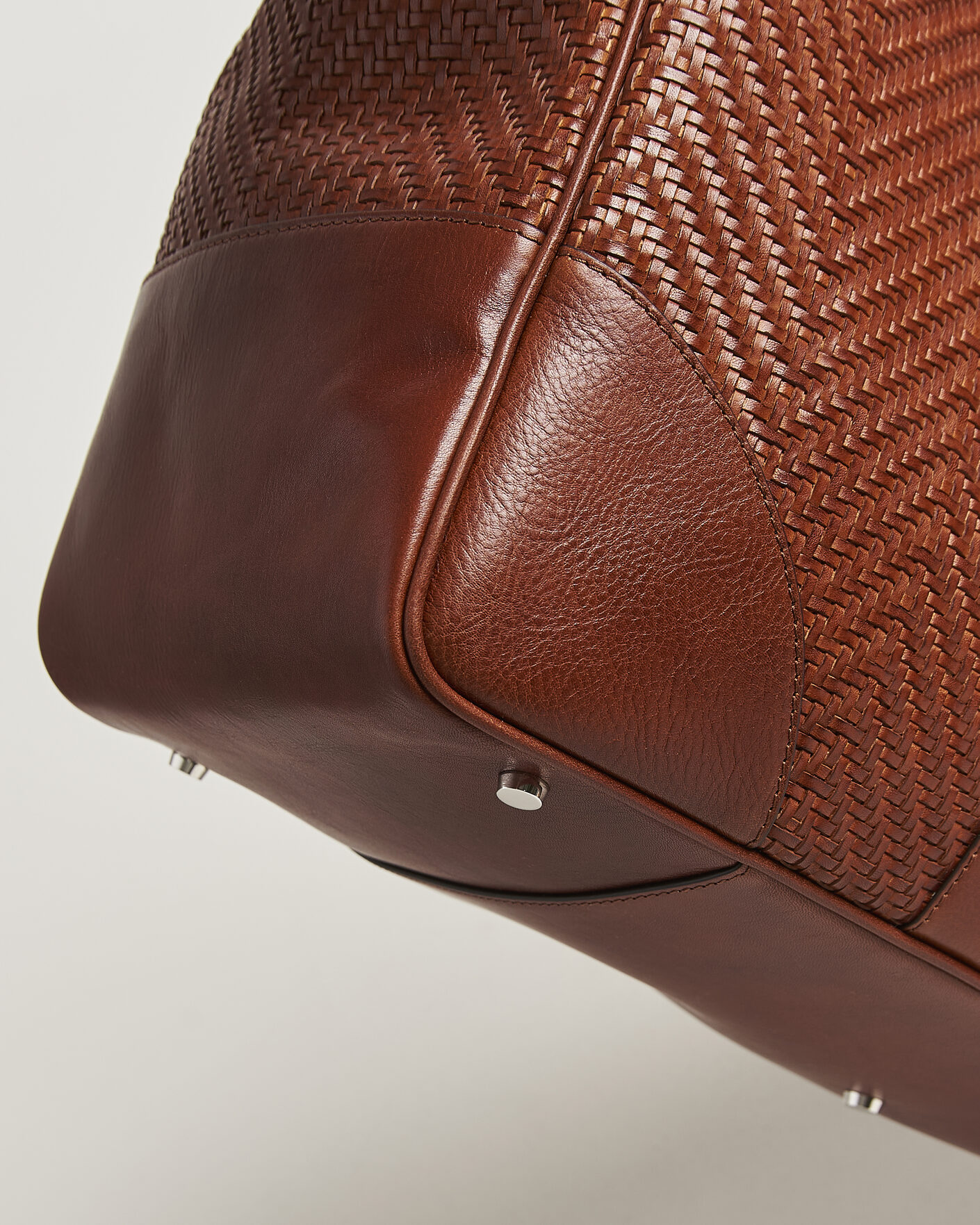 Men | Bags | Brunello Cucinelli | Woven Leather Duffle Bag Burnished Calf