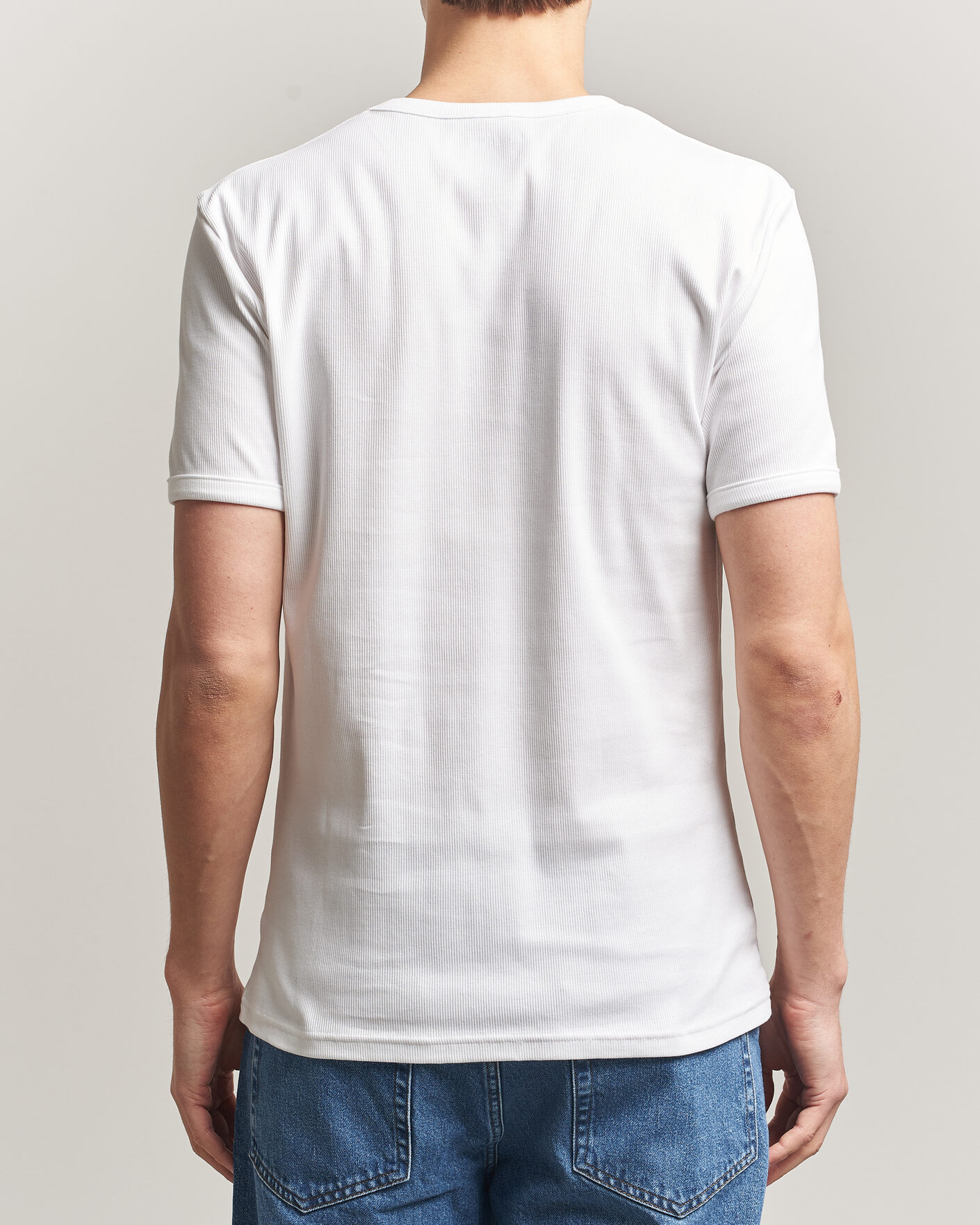 Men | T-Shirts | Bread & Boxers | Ribbed Crew Neck T-Shirt White