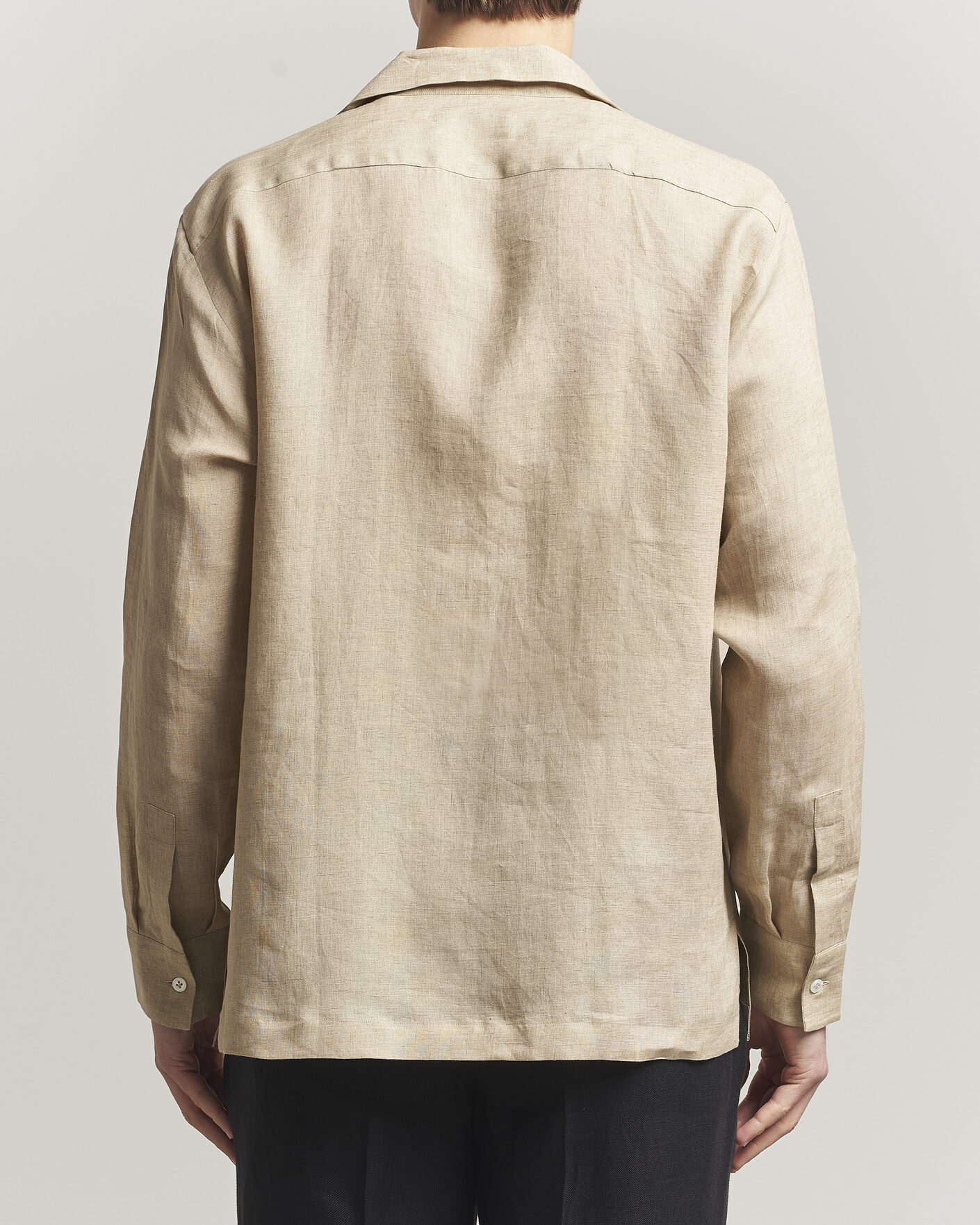 Men | Shirts | Lardini | Paul Linen Resort Shirt Beige