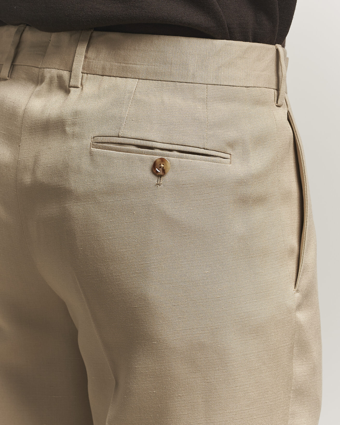 Men | Trousers | Lardini | Palu Straight Fit Viscose/Silk Trousers Beige