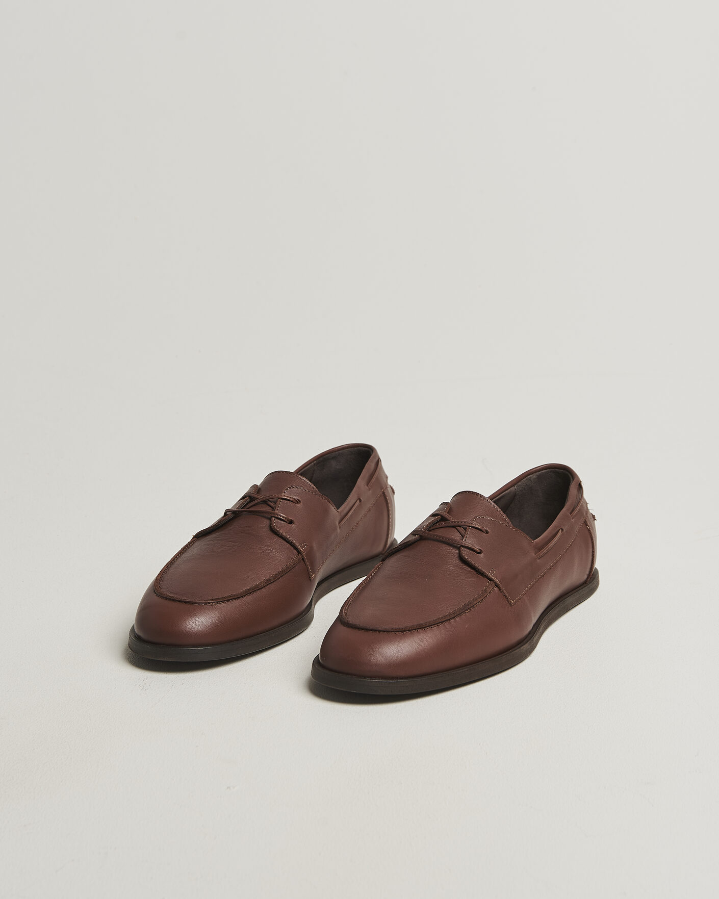 Men | Boat Shoes | Lardini | Orfeo Leather Boat Shoe Brown