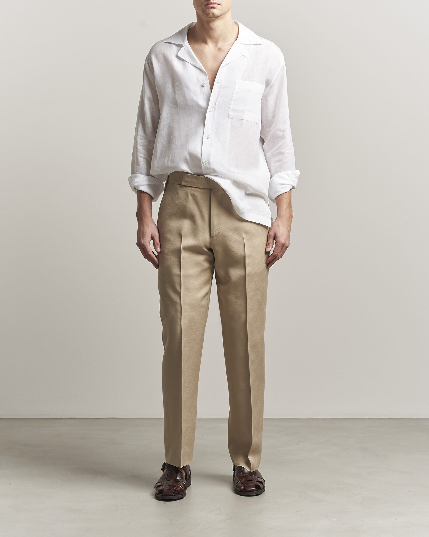 Men | Shirts | Lardini | Paul Linen Resort Shirt White