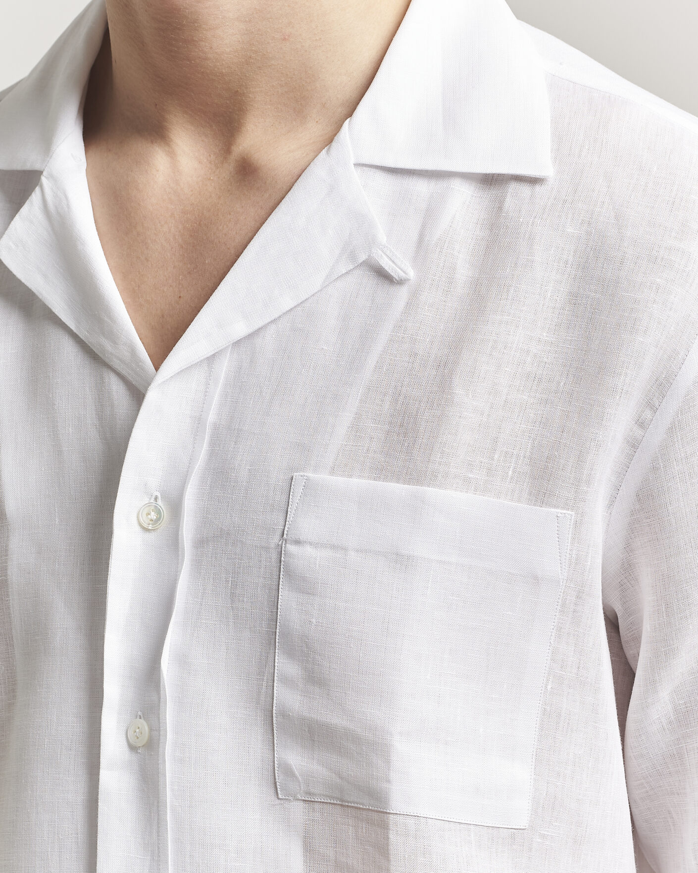 Men | Shirts | Lardini | Paul Linen Resort Shirt White