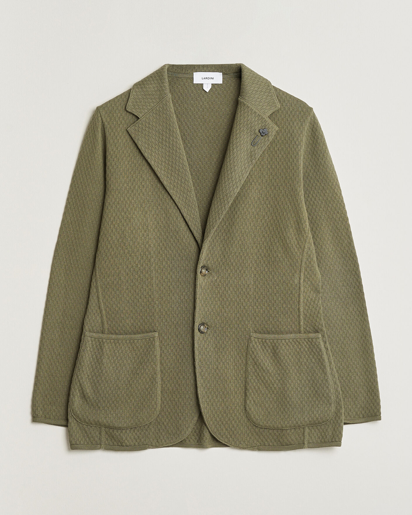 Men | Blazers | Lardini | Knitted Structure Cotton Blazer Green