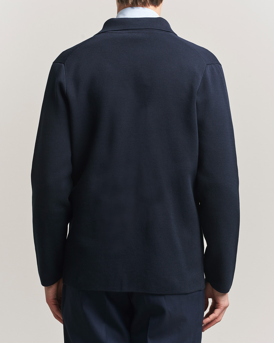 Men | Blazers | Lardini | Knitted Cotton Blazer Navy