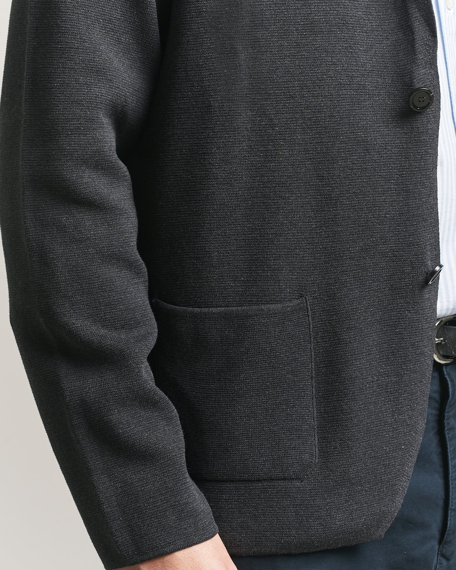 Men | Blazers | Lardini | Knitted Cotton Blazer Grey