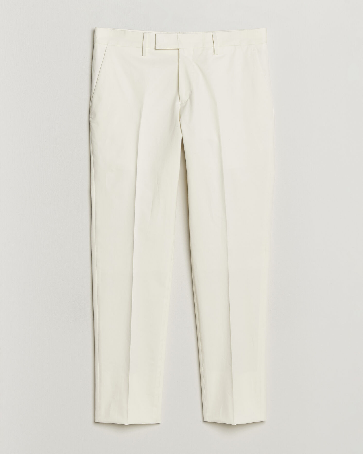 Men | Trousers | Lardini | Lyon Cotton Twill Stretch Trousers White