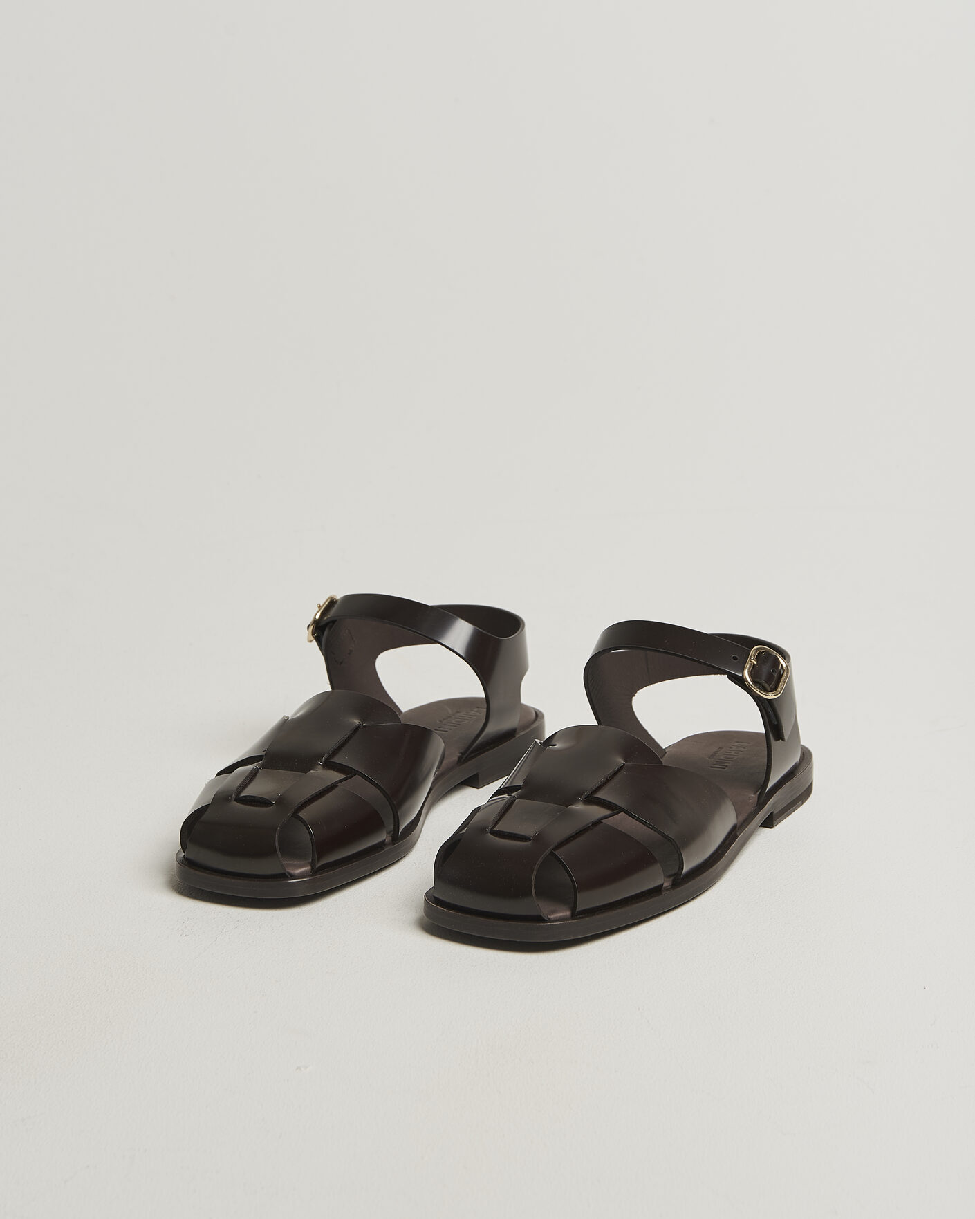 Men | Sandals & Slides | Lardini | Marcel Leather Sandal Dark Brown