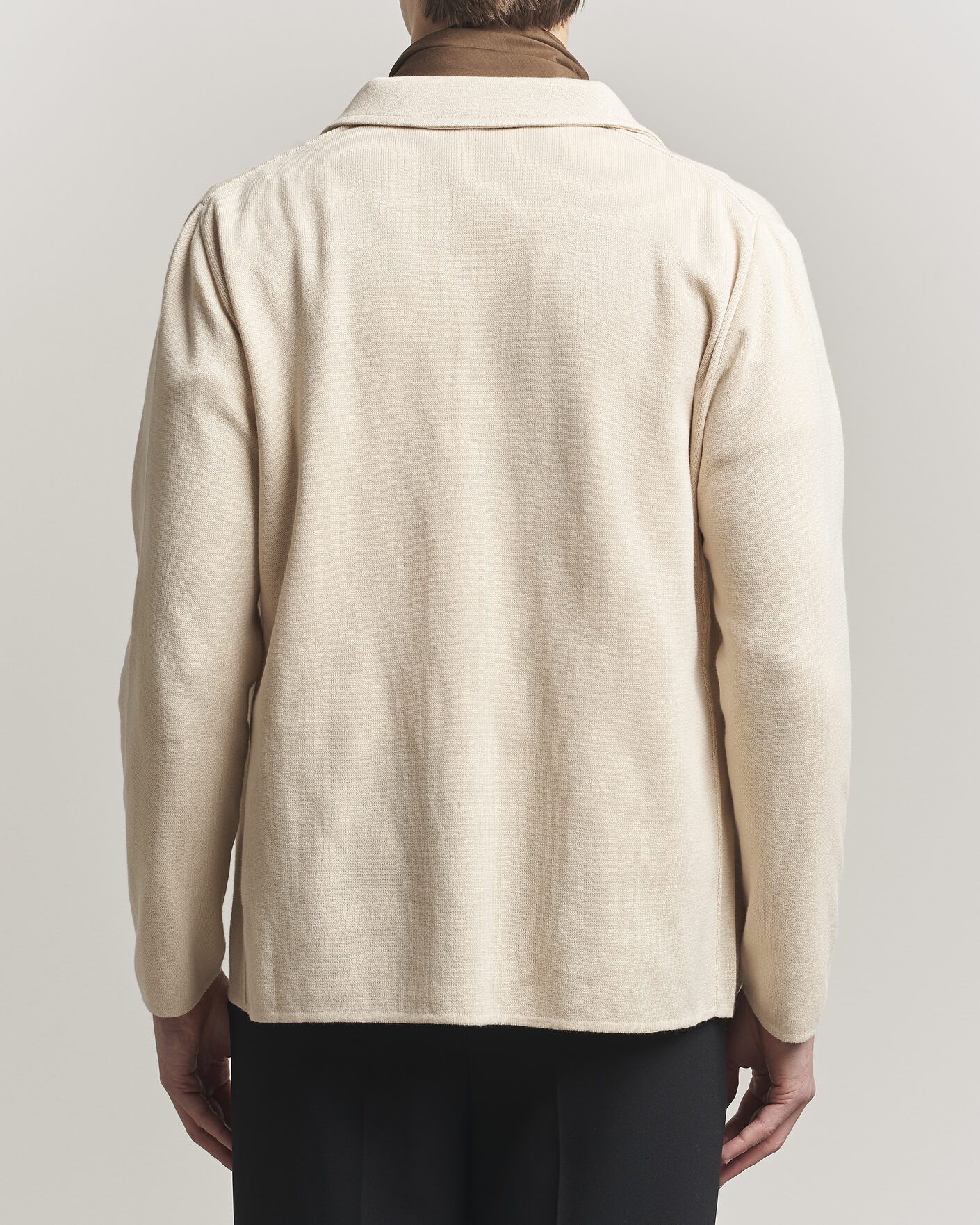 Men | Coats & Jackets | Lardini | Knitted Cotton Pocket Shirt Jacket Beige