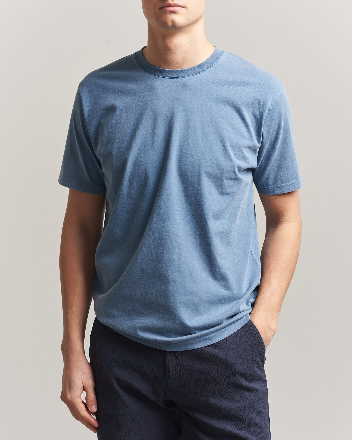 Men | T-Shirts | Colorful Standard | Classic Organic T-Shirt Faded Indigo