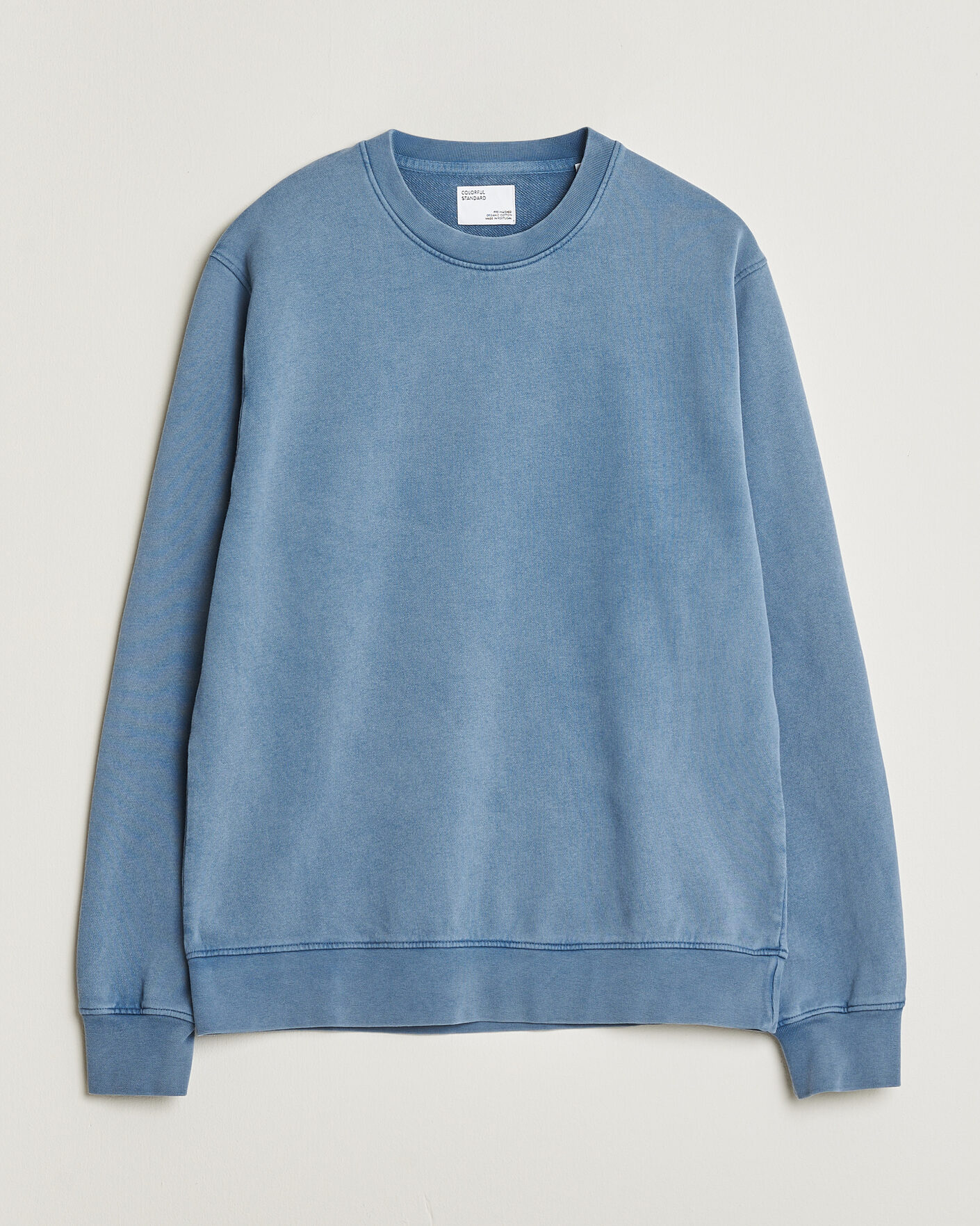 Men | Sweaters & Knitwear | Colorful Standard | Classic Organic Crew Neck Sweat Faded Indigo