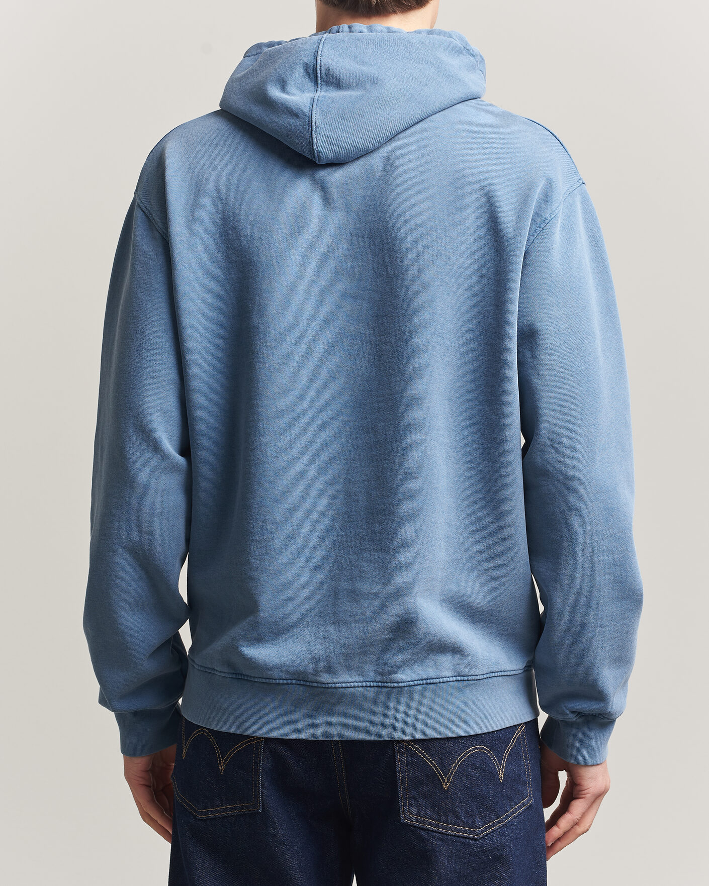Men | Sweaters & Knitwear | Colorful Standard | Classic Organic Hood Faded Indigo