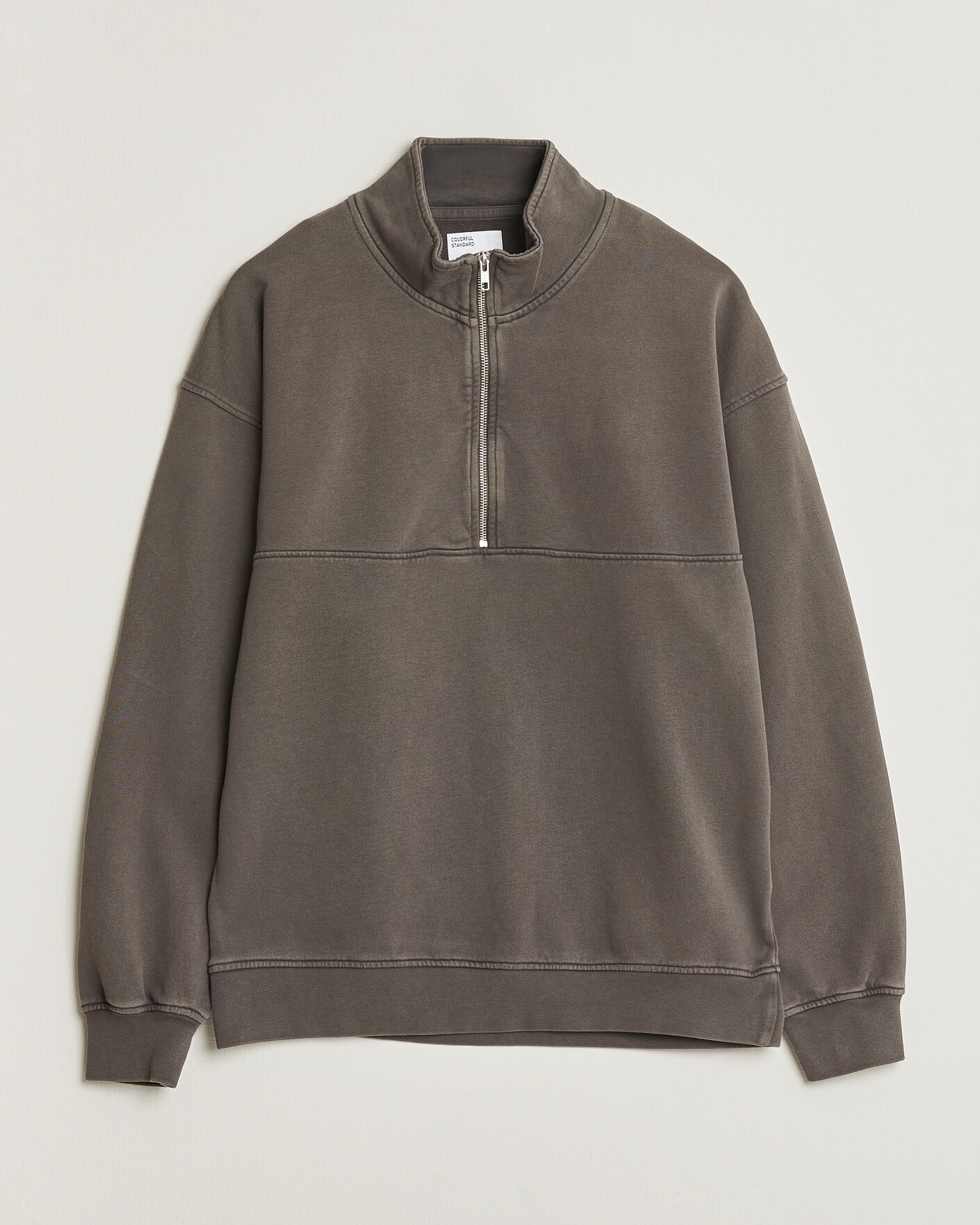Men | Sweaters & Knitwear | Colorful Standard | Classic Organic Half-Zip Faded Mud