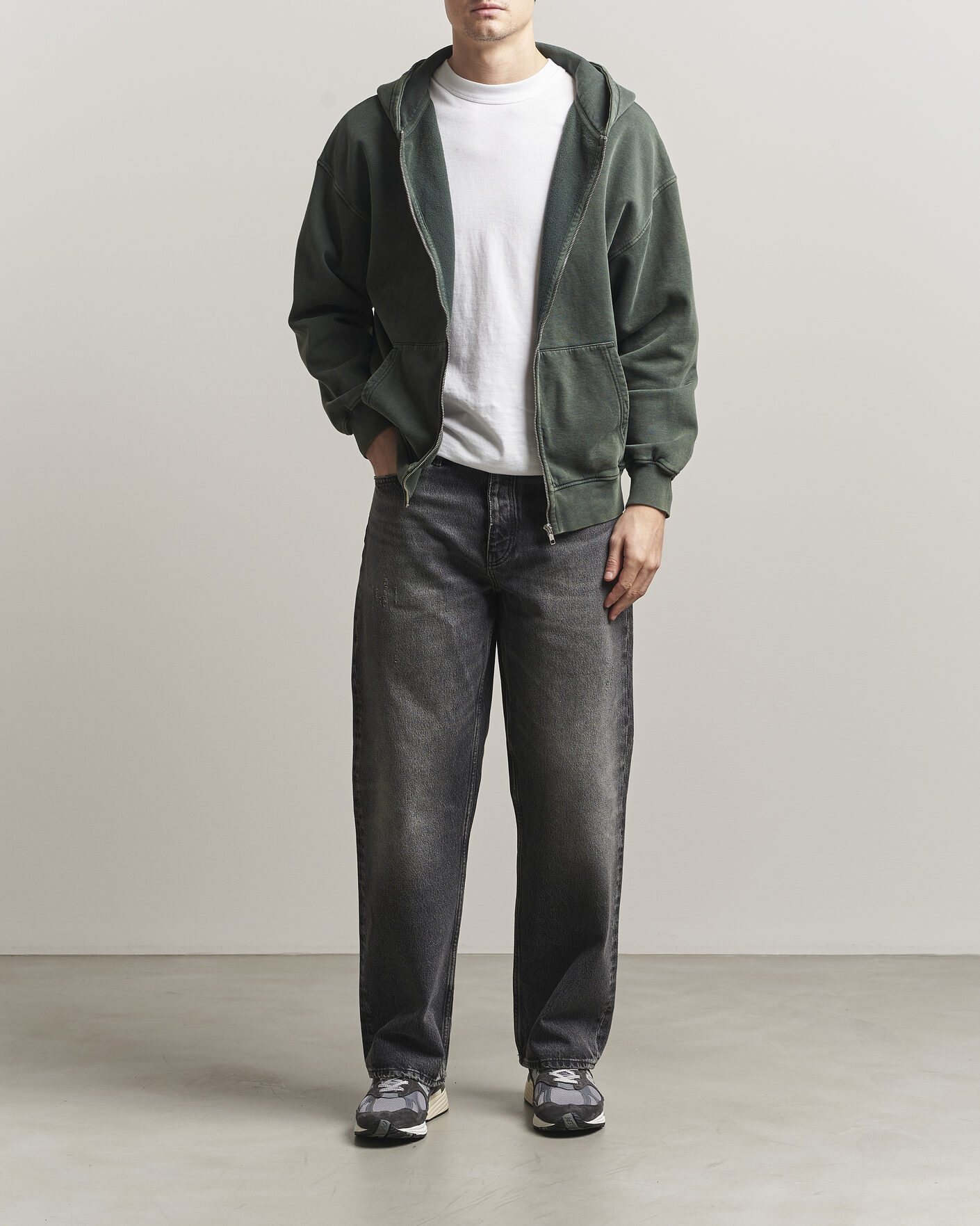 Men | Sweaters & Knitwear | Colorful Standard | Classic Organic Full Zip Hoodie Midnight Forest