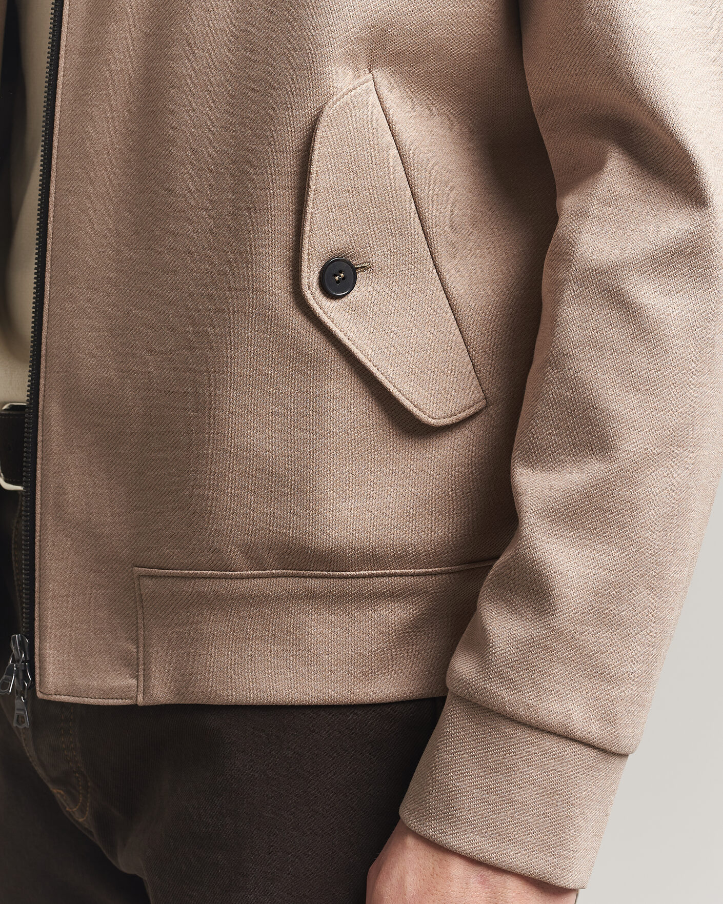 Men | Coats & Jackets | Harris Wharf London | Loro Piana Cavalry Twill Harrington Jacket Oat