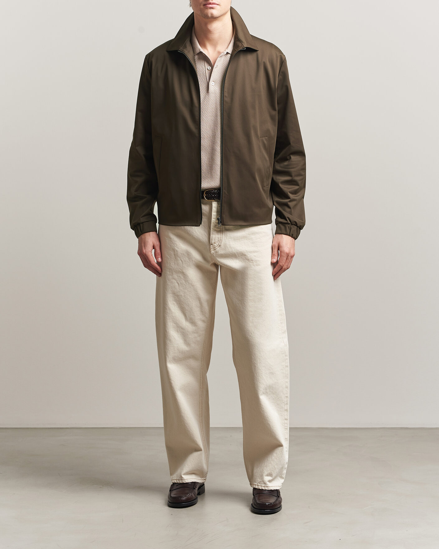 Men | Coats & Jackets | Harris Wharf London | Light Technic Short Jacket Dark Brown