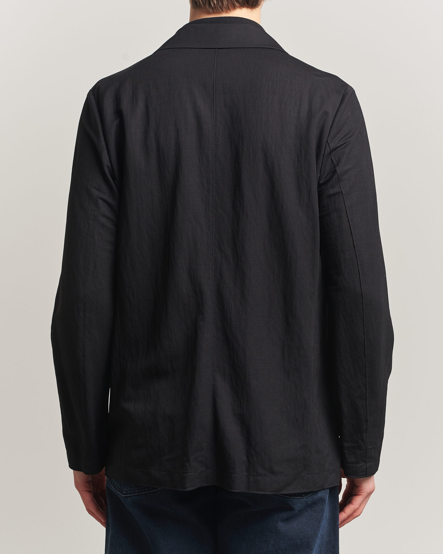 Men | Blazers | Harris Wharf London | Rayon Travel Blazer Black