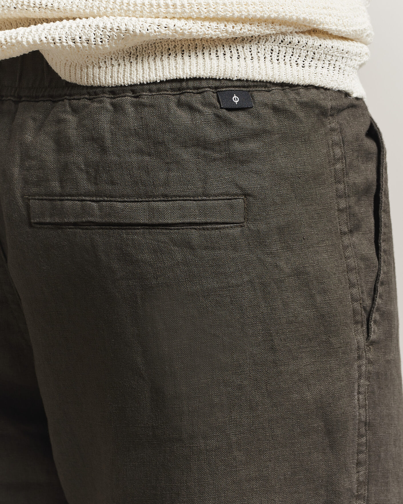 Men | Trousers | Samsøe Samsøe | Jabari Linen Drawstring Trousers Black Olive