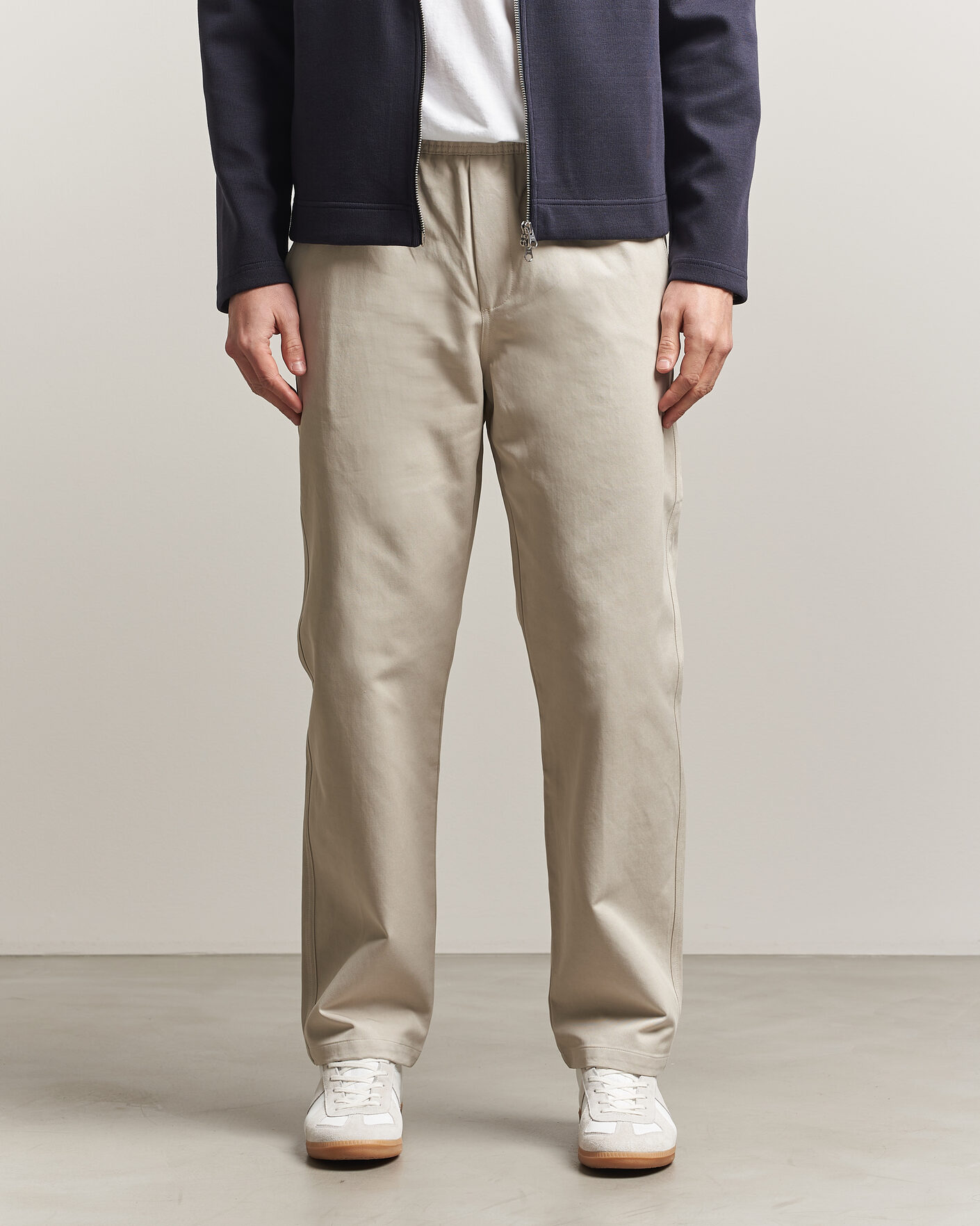 Men | Trousers | Samsøe Samsøe | Jabari Cotton Drawstring Trousers Moonstruck