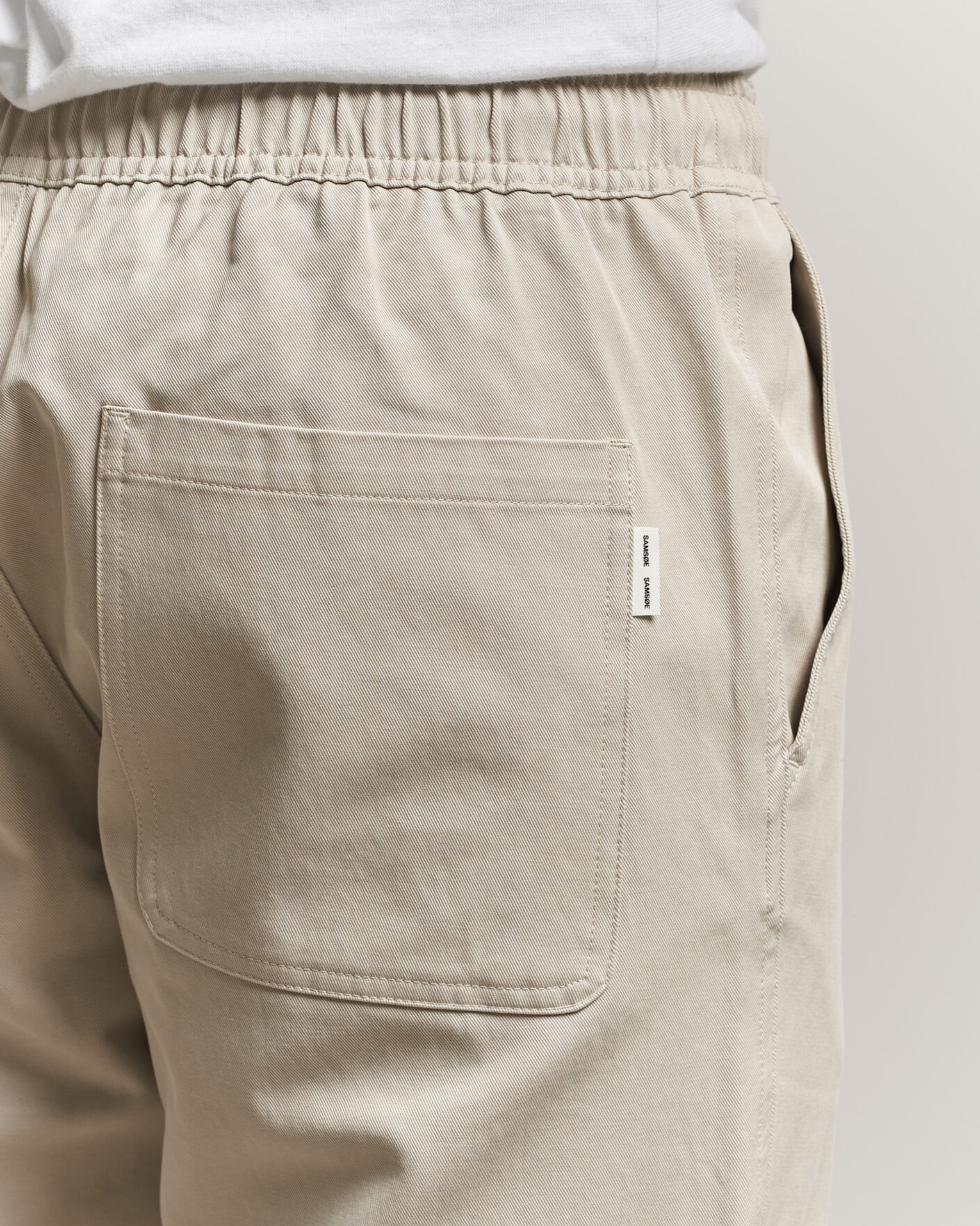 Men | Trousers | Samsøe Samsøe | Jabari Cotton Drawstring Trousers Moonstruck